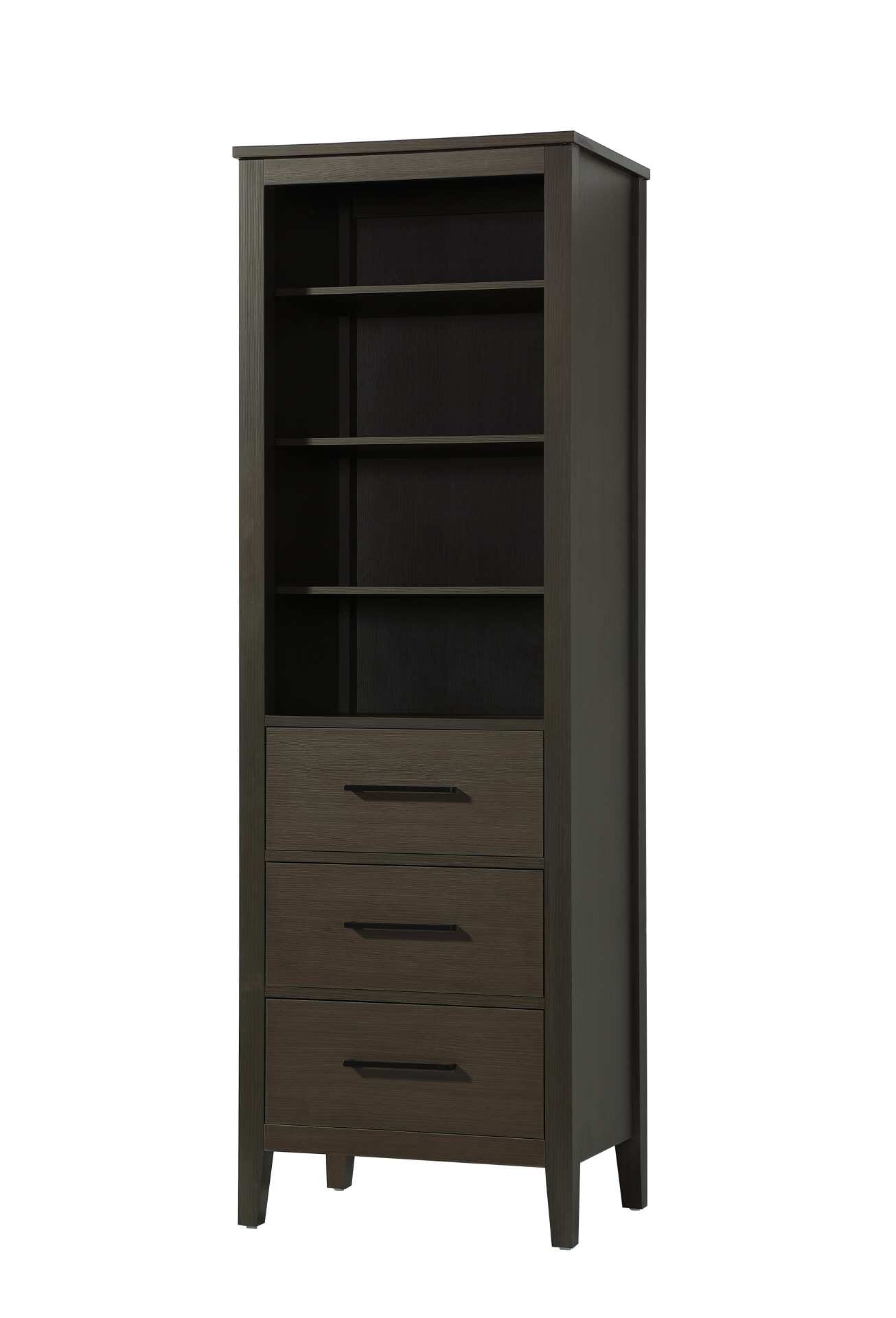 Dimensions
Length: 24"
Width: 18"
Height: 72"
Extension:
Depth:
Table Top Width: 24"
Specifications
Assembly Required: NO
Distressed Finish: NO
Finish (Color): Mocha Brown
Cabinet Material: MDF and Solid wood
Hardware Finish: Black
Harware Material: Aluminum alloy
Product Shape: Rectangle
Product Type: Bathroom Storage Cabinet
Product Warranty: 1 year limited
150
Wire Included: No
Wood Type: rubberwood
Shipment type: LTL
Drawers
Drawers Included: YES
Number of Drawers: 3
False Drawers: NO
Drawer Width: 19.375
Drawer Depth: 15.125
Drawer Height: 8.375
Drawer Handle Designs: Bar pull
Shelves
Number of Shelves: 3
Shelf Width: 21.25
Cabinets
Number of Cabinets: 0
Cabinet Interior Width:
Cabinet Interior Depth:
Cabinet Interior Height: - alternate view
