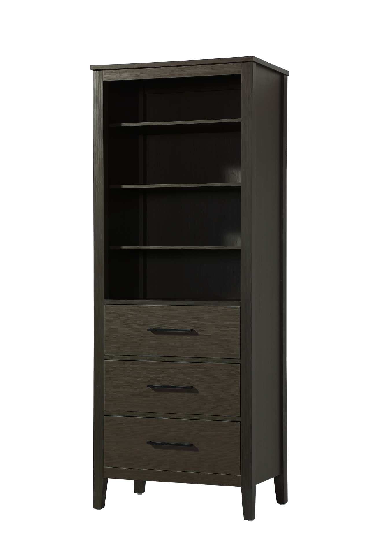 Dimensions
Length: 28"
Width: 18"
Height: 72"
Extension:
Depth:
Table Top Width: 28"
Specifications
Assembly Required: NO
Distressed Finish: NO
Finish (Color): Mocha Brown
Cabinet Material: MDF and Solid wood
Hardware Finish: Black
Harware Material: Aluminum alloy
Product Shape: Rectangle
Product Type: Bathroom Storage Cabinet
Product Warranty: 1 year limited
161
Wire Included: No
Wood Type: rubberwood
Shipment type: LTL
Drawers
Drawers Included: YES
Number of Drawers: 3
False Drawers: NO
Drawer Width: 23.375
Drawer Depth: 15.125
Drawer Height: 8.375
Drawer Handle Designs: Bar pull
Shelves
Number of Shelves: 3
Shelf Width: 25.25
Cabinets
Number of Cabinets: 0
Cabinet Interior Width:
Cabinet Interior Depth:
Cabinet Interior Height: - alternate view