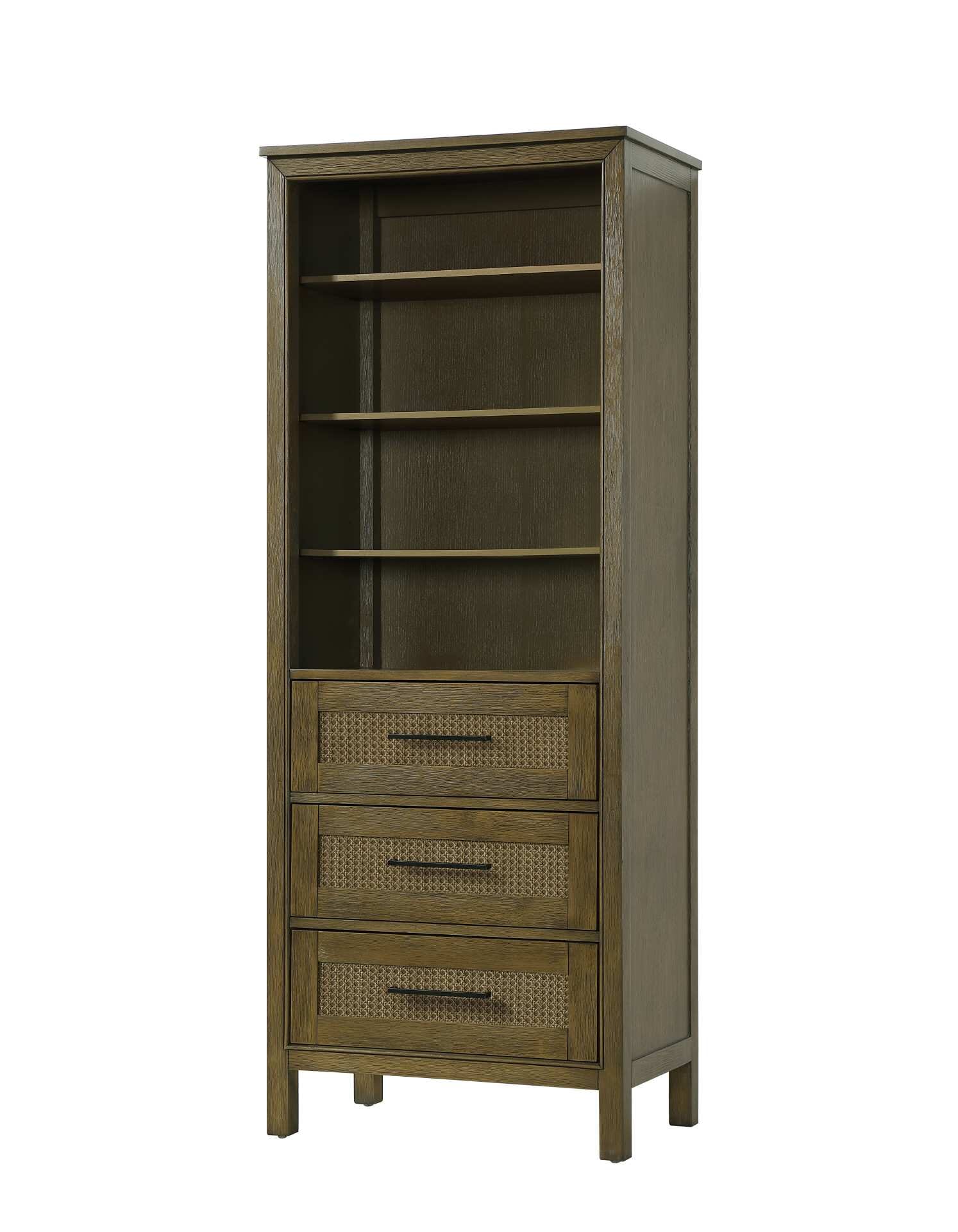 Dimensions
Length: 28"
Width: 18"
Height: 72"
Extension:
Depth:
Table Top Width: 28"
Specifications
Assembly Required: NO
Distressed Finish: NO
Finish (Color): Hazel Oak
Cabinet Material: MDF and Solid wood
Hardware Finish: Black
Harware Material: Aluminum alloy
Product Shape: Rectangle
Product Type: Bathroom Storage Cabinet
Product Warranty: 1 year limited
161
Wire Included: No
Wood Type: rubberwood
Shipment type: LTL
Drawers
Drawers Included: YES
Number of Drawers: 3
False Drawers: NO
Drawer Width: 23.25
Drawer Depth: 15.125
Drawer Height: 8.375
Drawer Handle Designs: Bar pull
Shelves
Number of Shelves: 3
Shelf Width: 25.25
Cabinets
Number of Cabinets: 0
Cabinet Interior Width:
Cabinet Interior Depth:
Cabinet Interior Height: - alternate view