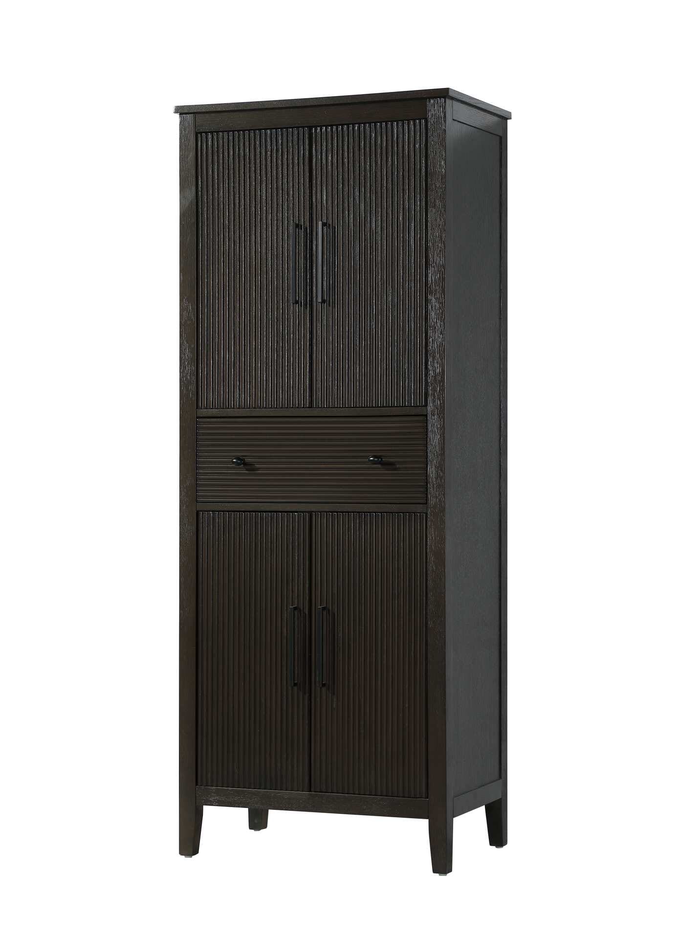 Dimensions
Length: 28"
Width: 18"
Height: 72"
Extension:
Depth:
Table Top Width: 28"
Specifications
Assembly Required: NO
Distressed Finish: NO
Finish (Color): Chocolate Oak
Cabinet Material: MDF and Solid wood
Hardware Finish: Black
Harware Material: Aluminum alloy
Product Shape: Rectangle
Product Type: Bathroom Storage Cabinet
Product Warranty: 1 year limited
161
Wire Included: No
Wood Type: rubberwood
Shipment type: LTL
Drawers
Drawers Included: YES
Number of Drawers: 1
False Drawers: NO
Drawer Width: 23.25
Drawer Depth: 15.125
Drawer Height: 7.625
Drawer Handle Designs: knob
Shelves
Number of Shelves: 2
Shelf Width: 25.25
Cabinets
Number of Cabinets: 2
Cabinet Interior Width: 23.5
Cabinet Interior Depth: 17.32
Cabinet Interior Height: 26.875,27.125 - alternate view