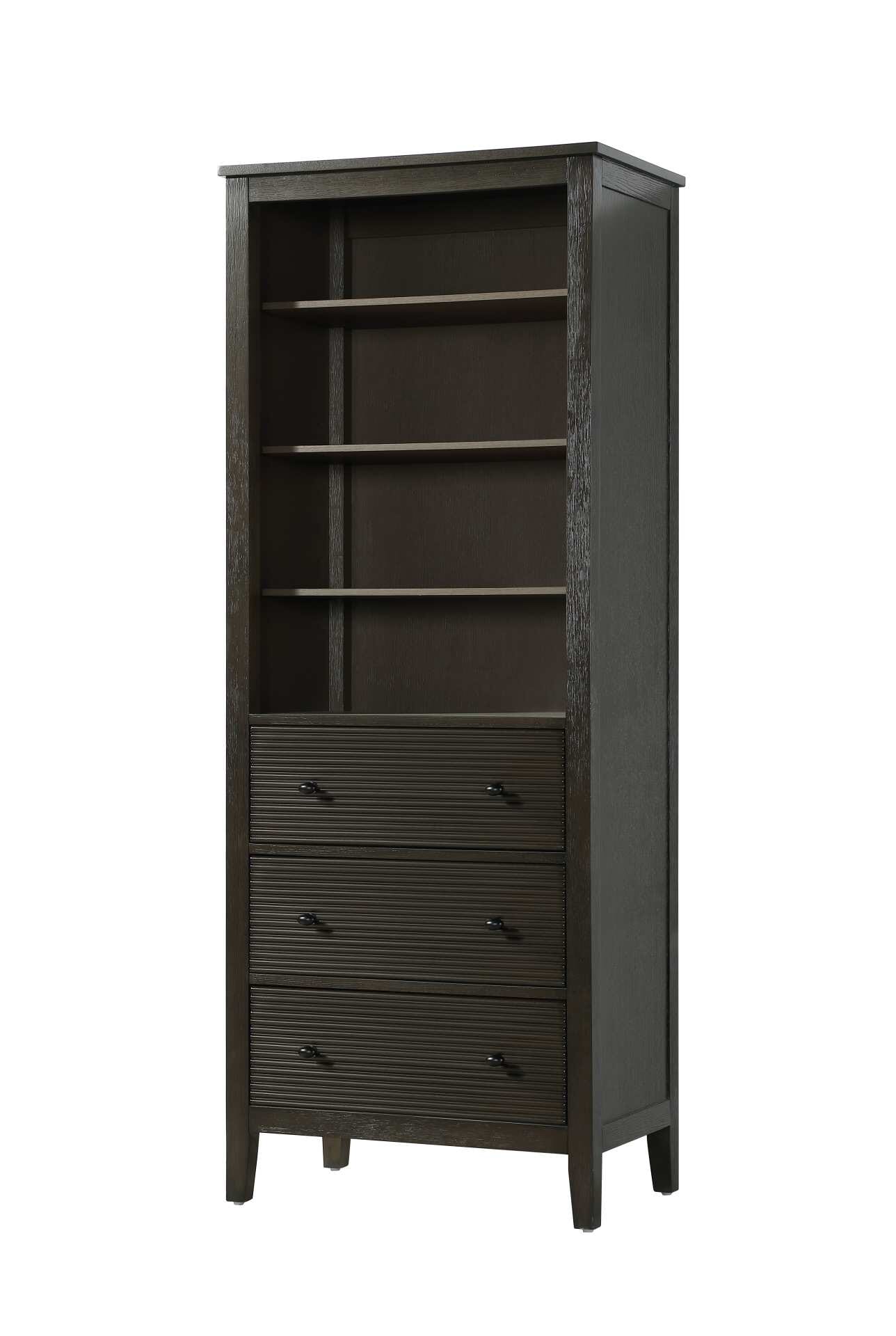 Dimensions
Length: 28"
Width: 18"
Height: 72"
Extension:
Depth:
Table Top Width: 28"
Specifications
Assembly Required: NO
Distressed Finish: NO
Finish (Color): Chocolate Oak
Cabinet Material: MDF and Solid wood
Hardware Finish: Black
Harware Material: Aluminum alloy
Product Shape: Rectangle
Product Type: Bathroom Storage Cabinet
Product Warranty: 1 year limited
161
Wire Included: No
Wood Type: rubberwood
Shipment type: LTL
Drawers
Drawers Included: YES
Number of Drawers: 3
False Drawers: NO
Drawer Width: 23.25
Drawer Depth: 15.125
Drawer Height: 8.375
Drawer Handle Designs: knob
Shelves
Number of Shelves: 3
Shelf Width: 25.25
Cabinets
Number of Cabinets: 0
Cabinet Interior Width:
Cabinet Interior Depth:
Cabinet Interior Height: - alternate view