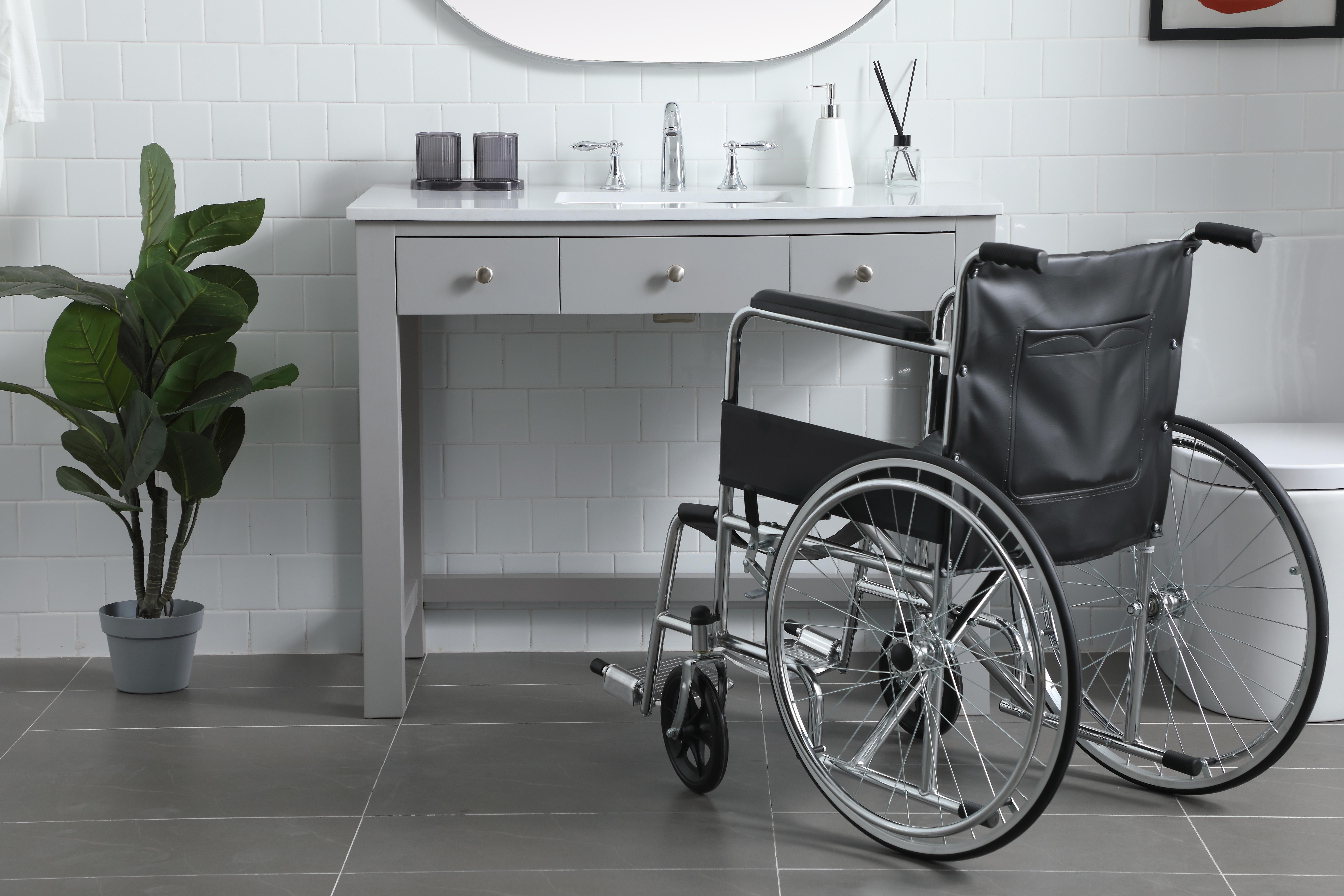 Dimensions
Length: 42"
Width: 21.5"
Height: 34"
Counter Top Length: 42"
Counter Top Width: 21.5"
Counter Top Height: 0.7"
Sink Width: 15.8"
Sink Depth: 10.9"
Sink Height: 7.875"
Sink Drain Hole Size: 1.77"
Faucet Hole Spacing: 8 inch"
Specifications
Assembly Required: KD legs
Counter Top Edge Style: Straight
Counter Top Finish: Calacatta white
Distressed Finish: NO
Drain Assembly Included: NO
Faucet Included: NO
Finish (Color): Grey
Vanity Material: Solid Wood and MDF
Hardware Finish: Brushed nickel
Harware Material: Aluminium alloy
Number of Faucet Holes: 3
Number of Sinks: 1
Product Shape: Rectangle
Product Type: Bathroom Vanities
Product Warranty: 1 year limited
Sink Mounting Type: Undermount
Vanity Backsplash: NO
Vanity Mounting Type: Free-Standing
Weight: 115
Wire Included: No
Wood Type: Rubberwood
Shipment type: Oversized Ground
US Shipping Cost: $129.00
Drawers
Drawers Included: Yes
Number of Drawers: 2
False Drawers: YES
Drawer Width: DW1&DW2:9.53
Drawer Depth: DW1&DW2:14
Drawer Height: DW1&DW2:5.22
Drawer Handle Designs: Knob
Shelves
Number of Shelves: 0 - alternate view