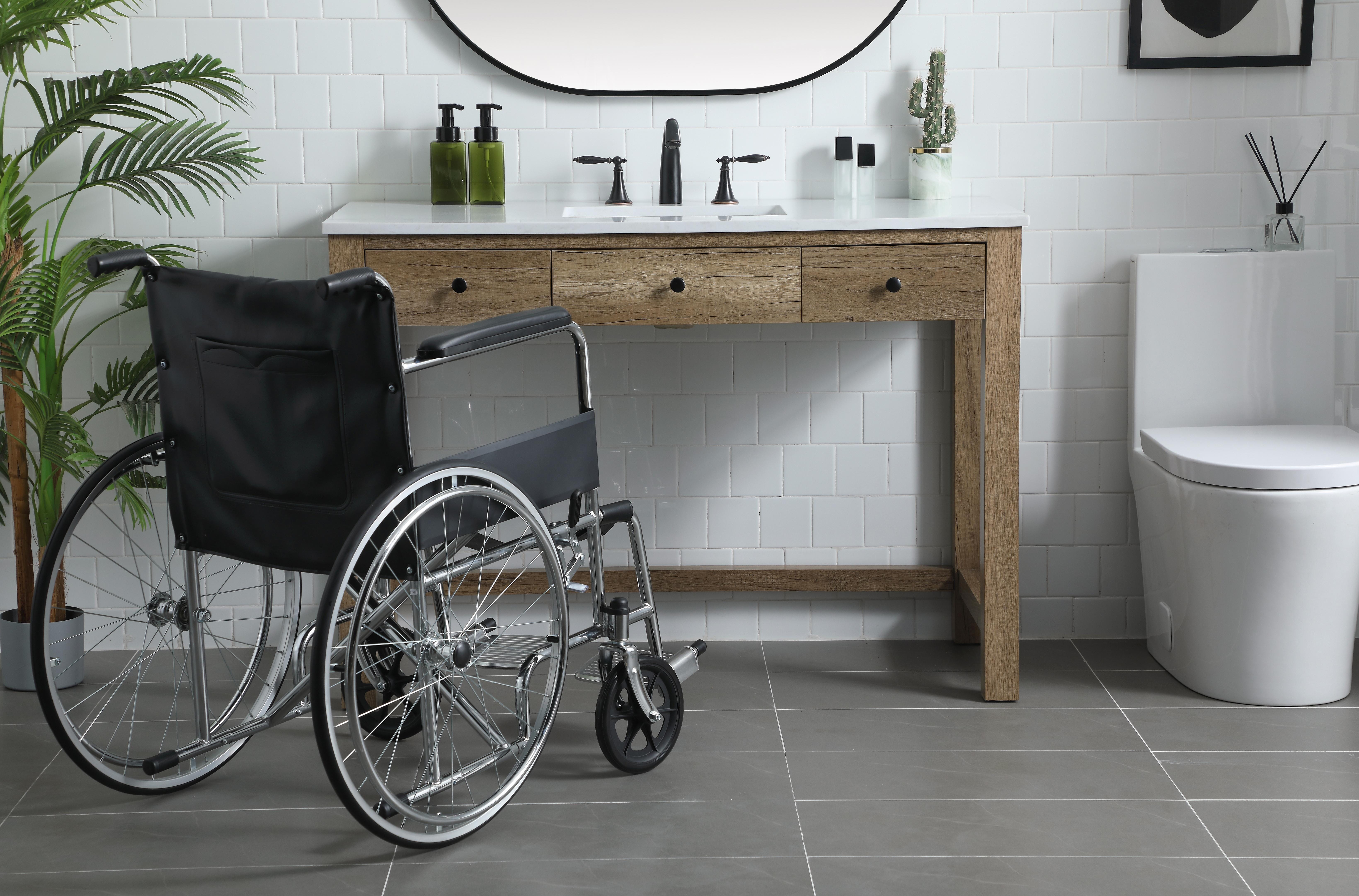 Dimensions
Length: 48"
Width: 21.5"
Height: 34"
Counter Top Length: 48"
Counter Top Width: 21.5"
Counter Top Height: 0.7"
Sink Width: 15.8"
Sink Depth: 10.9"
Sink Height: 7.875"
Sink Drain Hole Size: 1.77"
Faucet Hole Spacing: 8 inch"
Specifications
Assembly Required: KD legs
Counter Top Edge Style: Straight
Counter Top Finish: Calacatta white
Distressed Finish: NO
Drain Assembly Included: NO
Faucet Included: NO
Finish (Color): Natural Oak
Vanity Material: Solid Wood and MDF
Hardware Finish: Black
Harware Material: Aluminium alloy
Number of Faucet Holes: 3
Number of Sinks: 1
Product Shape: Rectangle
Product Type: Bathroom Vanities
Product Warranty: 1 year limited
Sink Mounting Type: Undermount
Vanity Backsplash: NO
Vanity Mounting Type: Free-Standing
Weight: 128
Wire Included: No
Wood Type: Rubberwood
Shipment type: LTL
US Shipping Cost: $169.00
Drawers
Drawers Included: Yes
Number of Drawers: 2
False Drawers: YES
Drawer Width: DW1&DW2:12.52
Drawer Depth: DW1&DW2:14
Drawer Height: DW1&DW2:5.22
Drawer Handle Designs: Knob
Shelves
Number of Shelves: 0 - alternate view