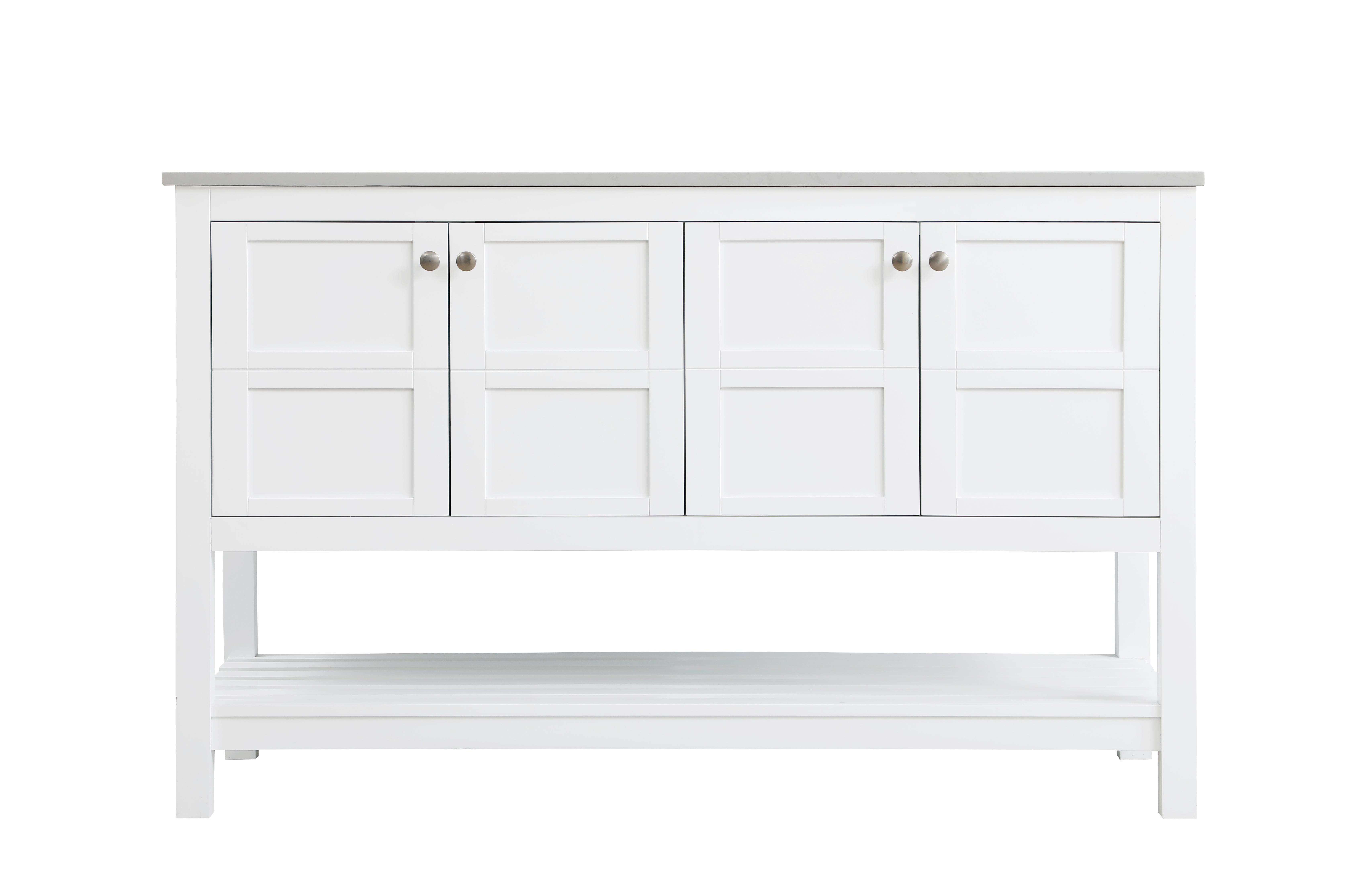 Theo 54" Bathroom Vanity in White - Image 5