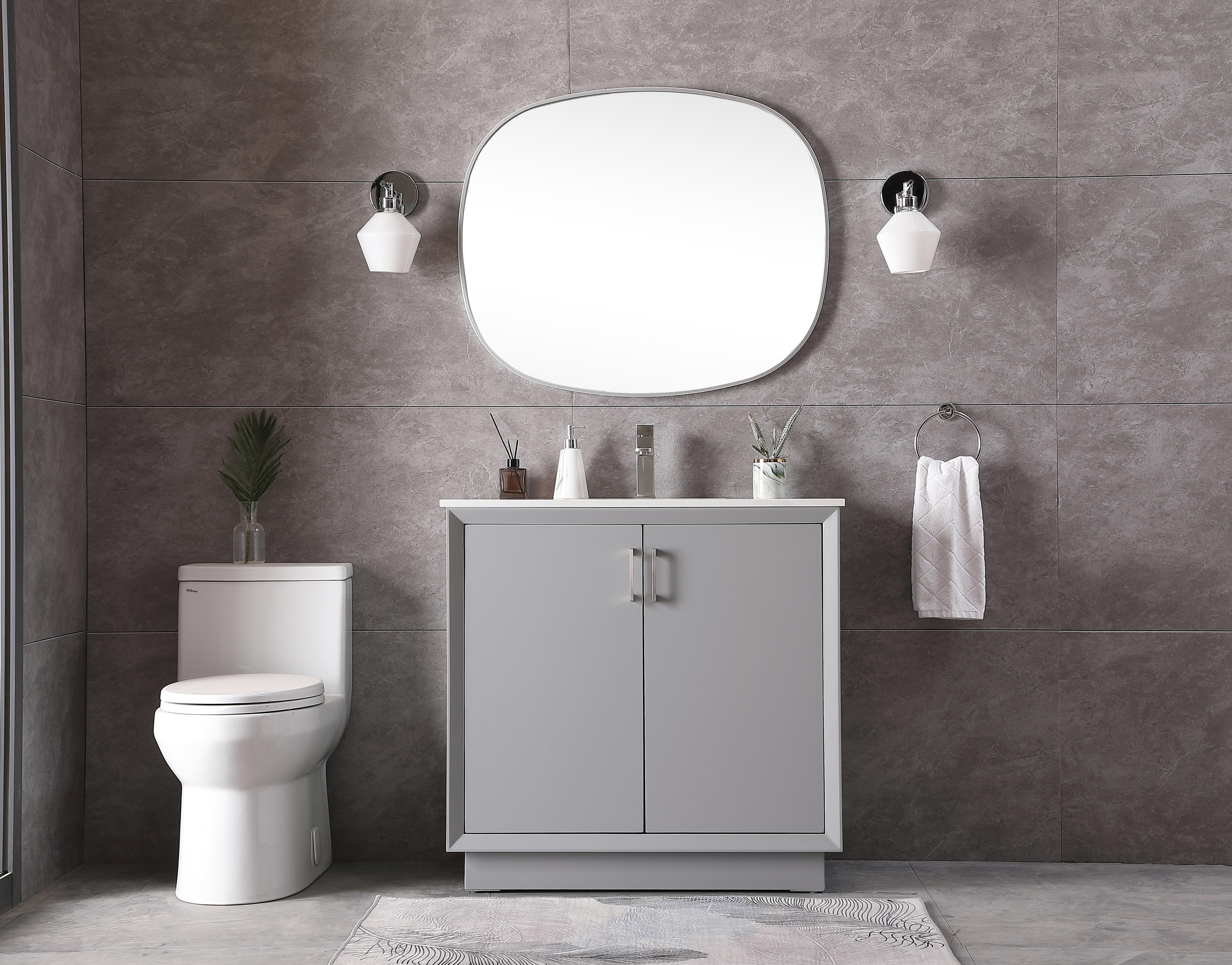 Hayes 36" Single Bathroom Vanity in Grey - Image 5