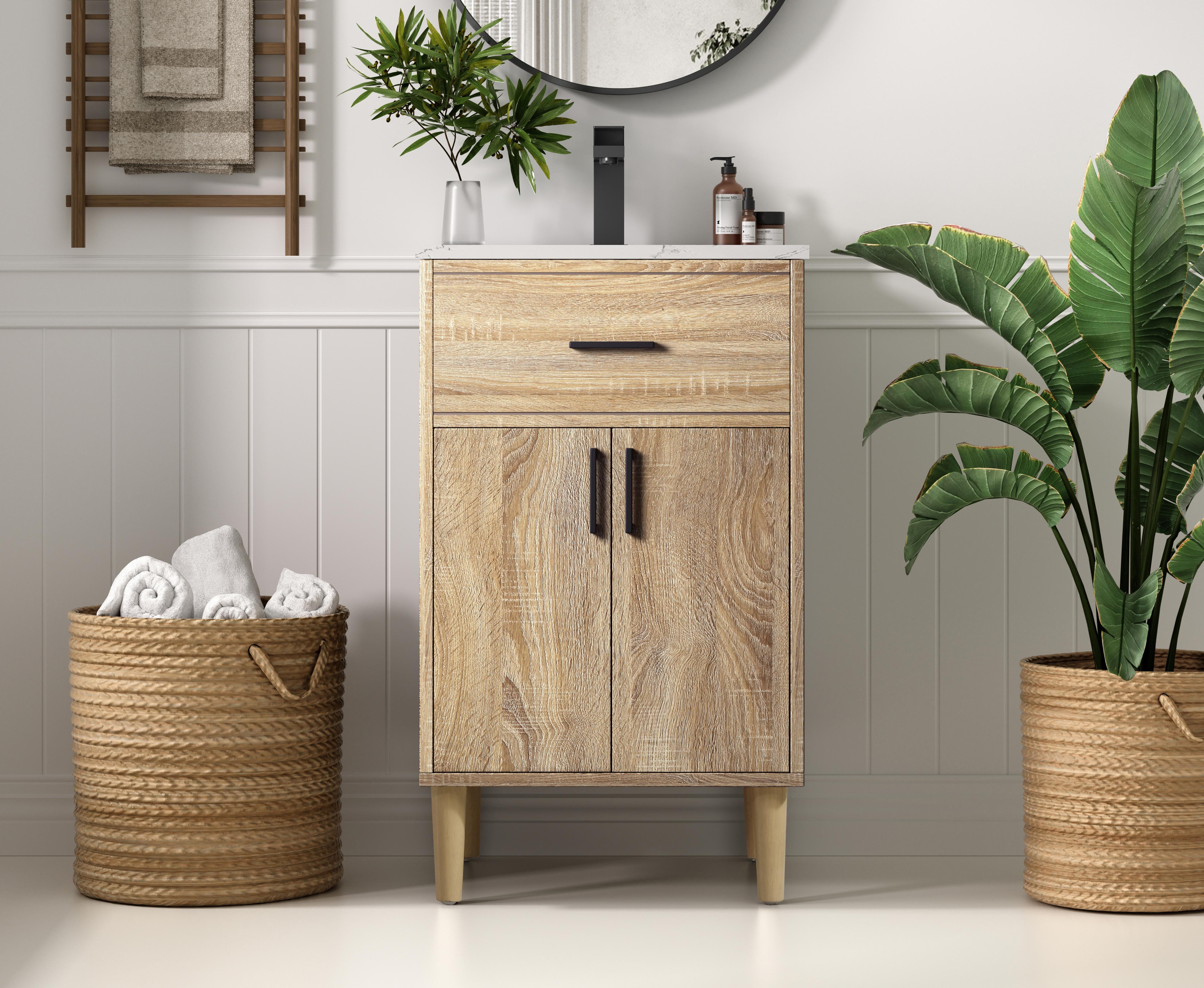 Modern Fitting Chandler 20 inch Single Bathroom Vanity in Mango Wood 