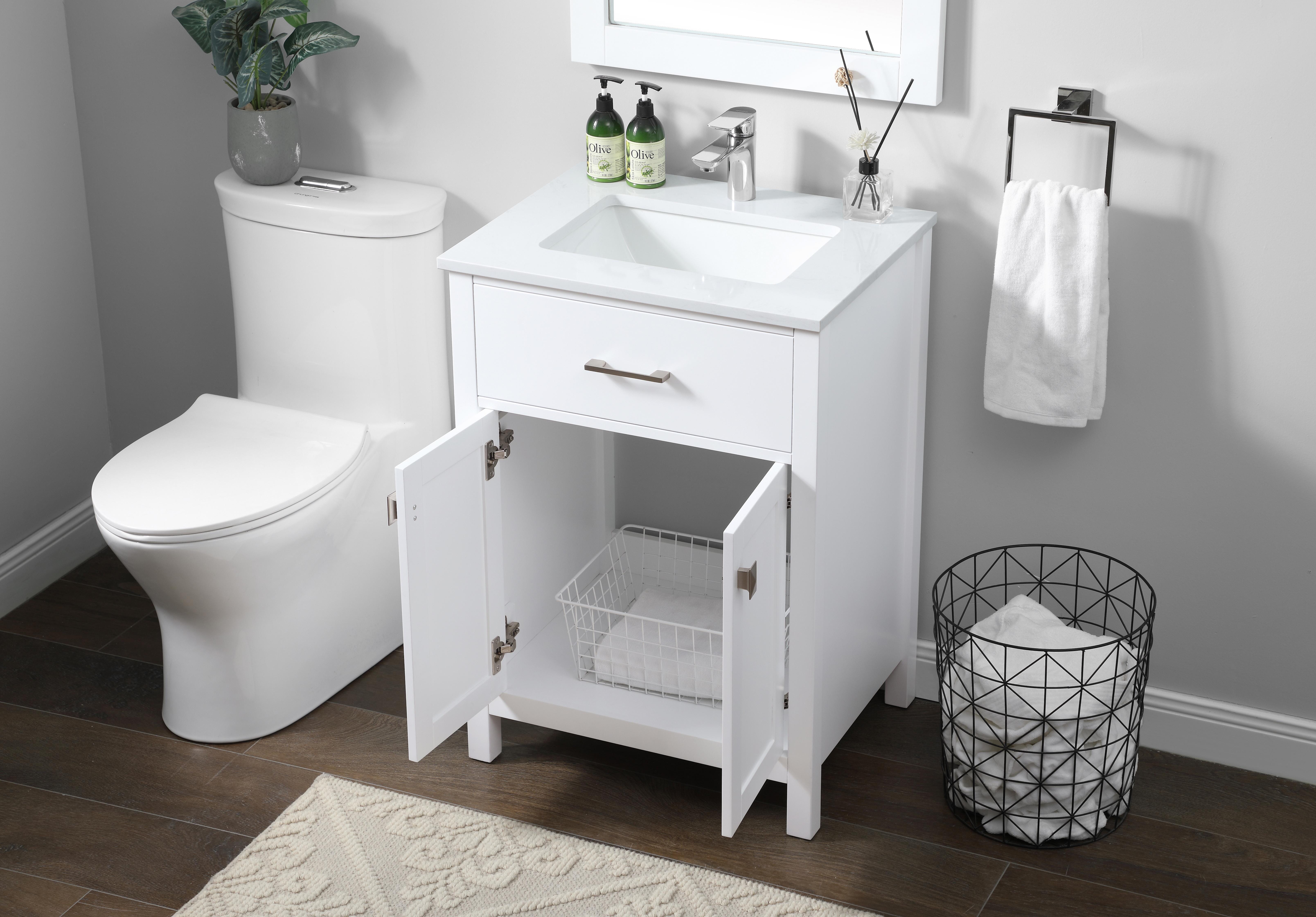 Harrison 24" Single Bathroom Vanity in White - Image 4