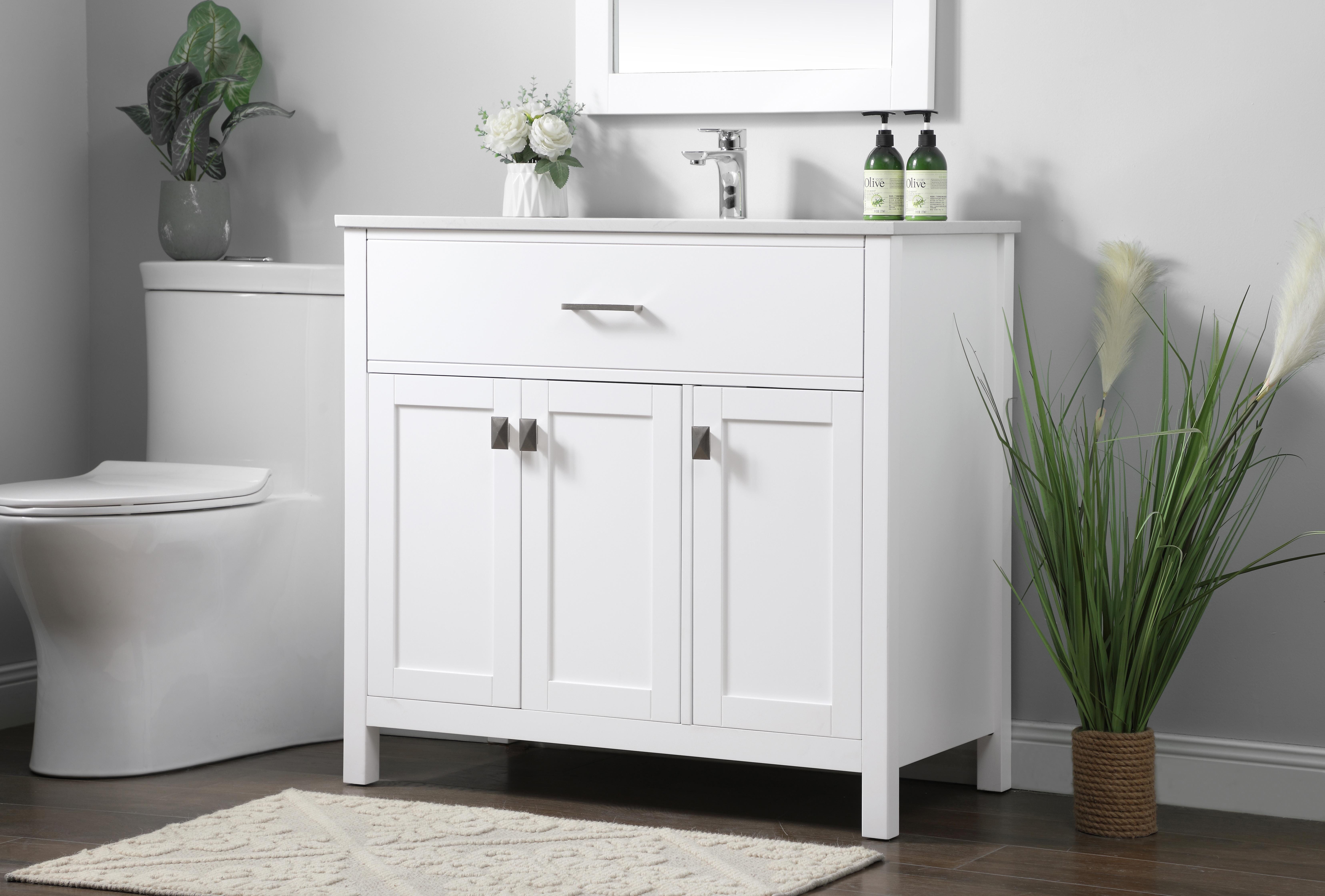 Harrison 36" Single Bathroom Vanity in White - Image 3