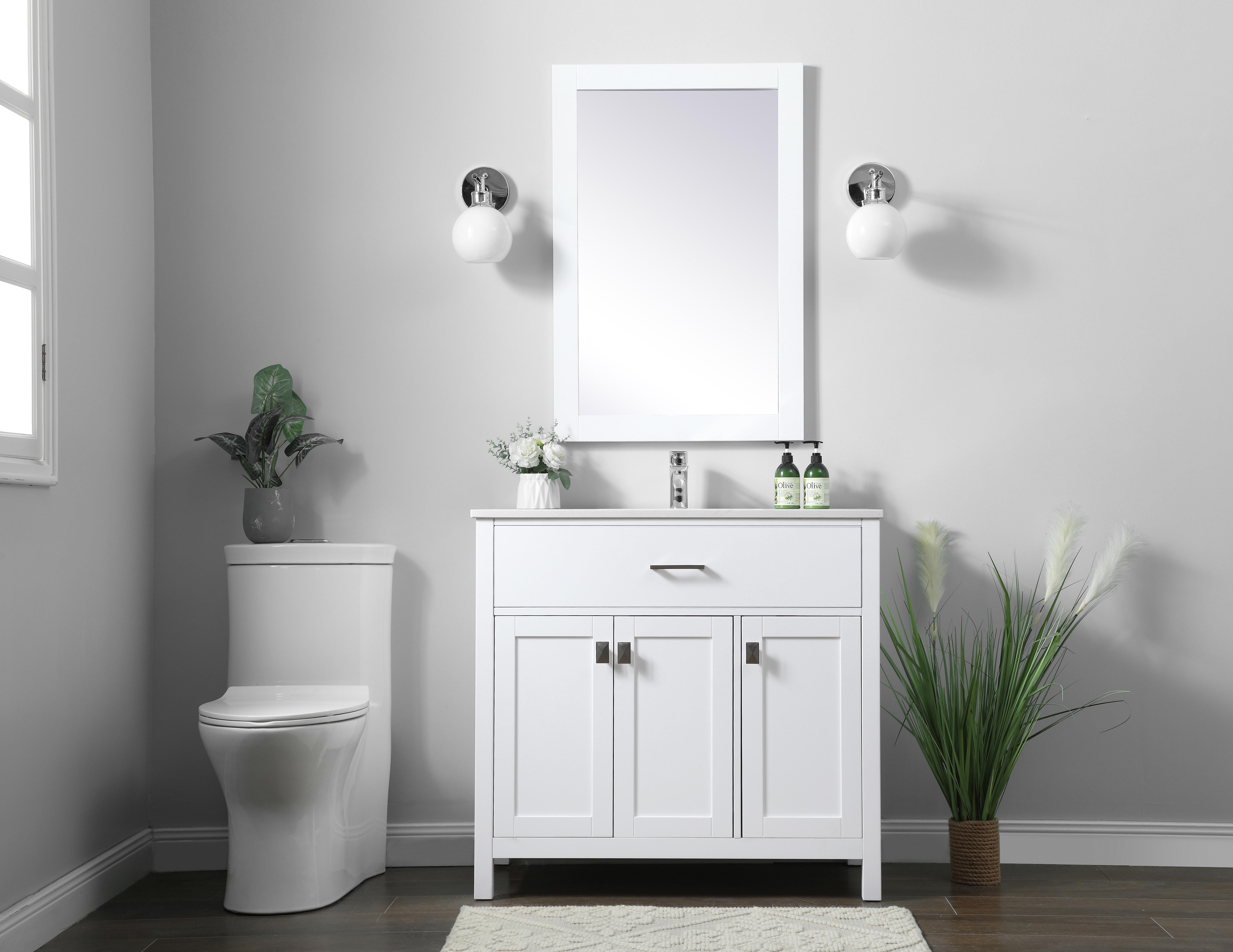 Harrison 36" Single Bathroom Vanity in White - Image 5