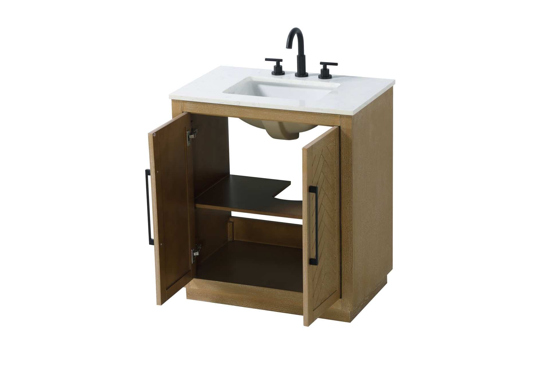 Chase 30" Bathroom Vanity in Linen Oak - Image 3