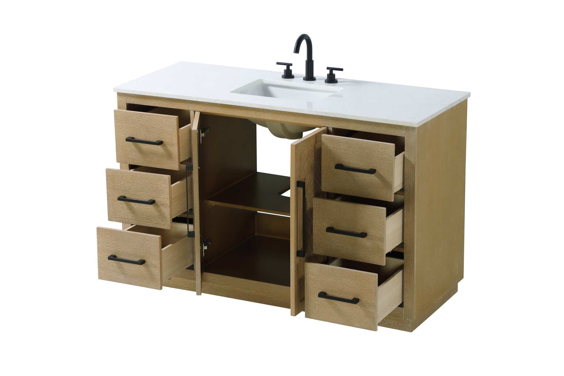 Chase 54" Bathroom Vanity in Linen Oak - Image 3
