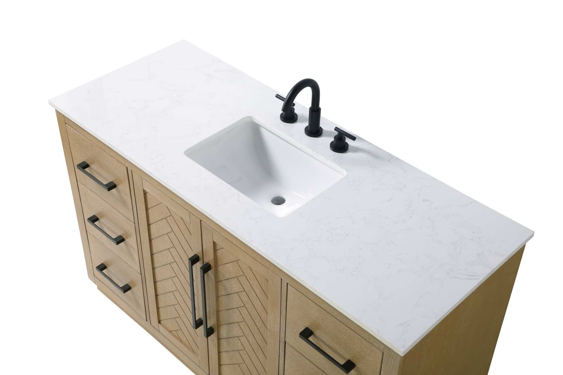 Chase 54" Bathroom Vanity in Linen Oak - Image 4