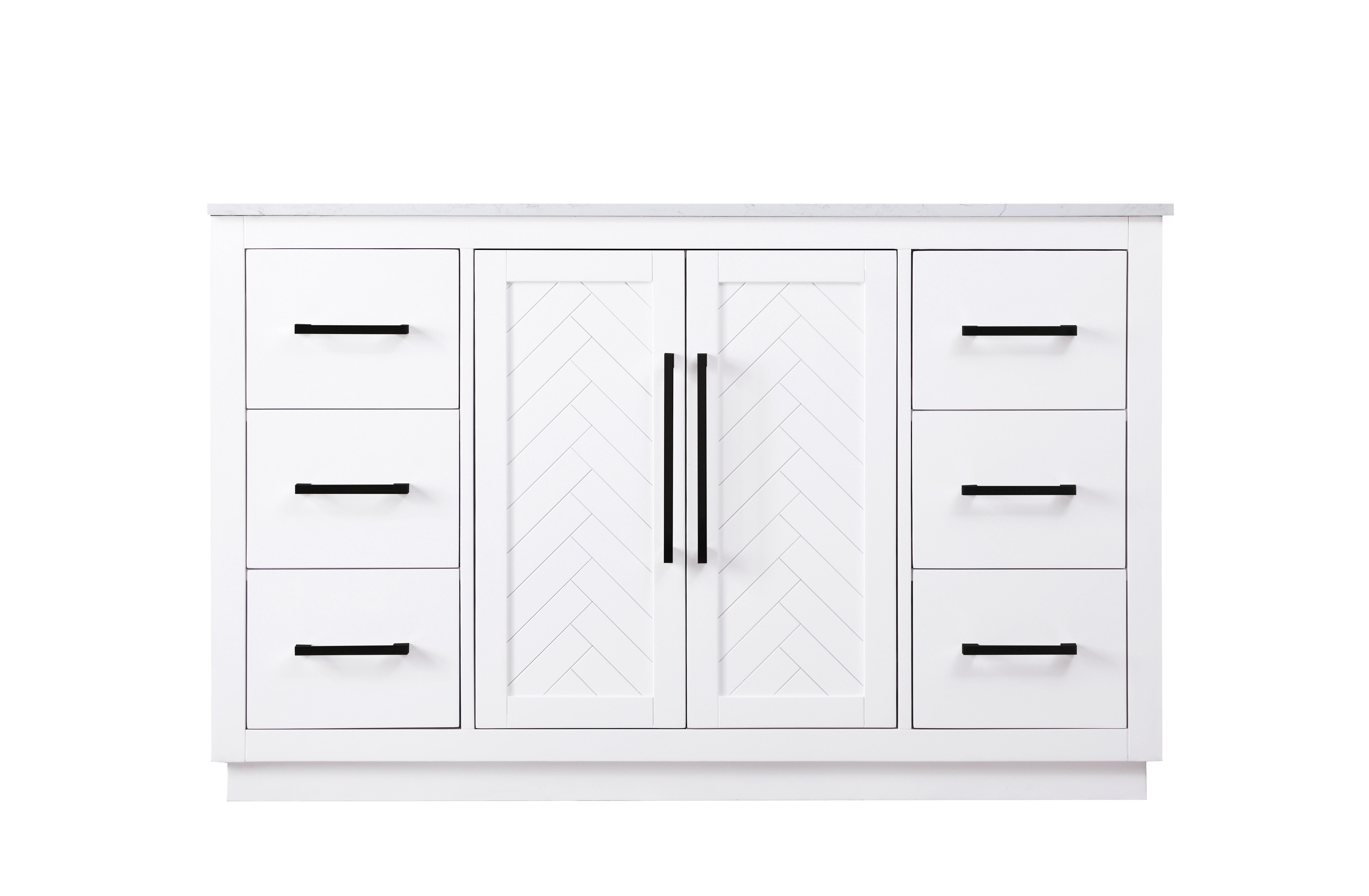 Chase 54" Bathroom Vanity in White - Image 5