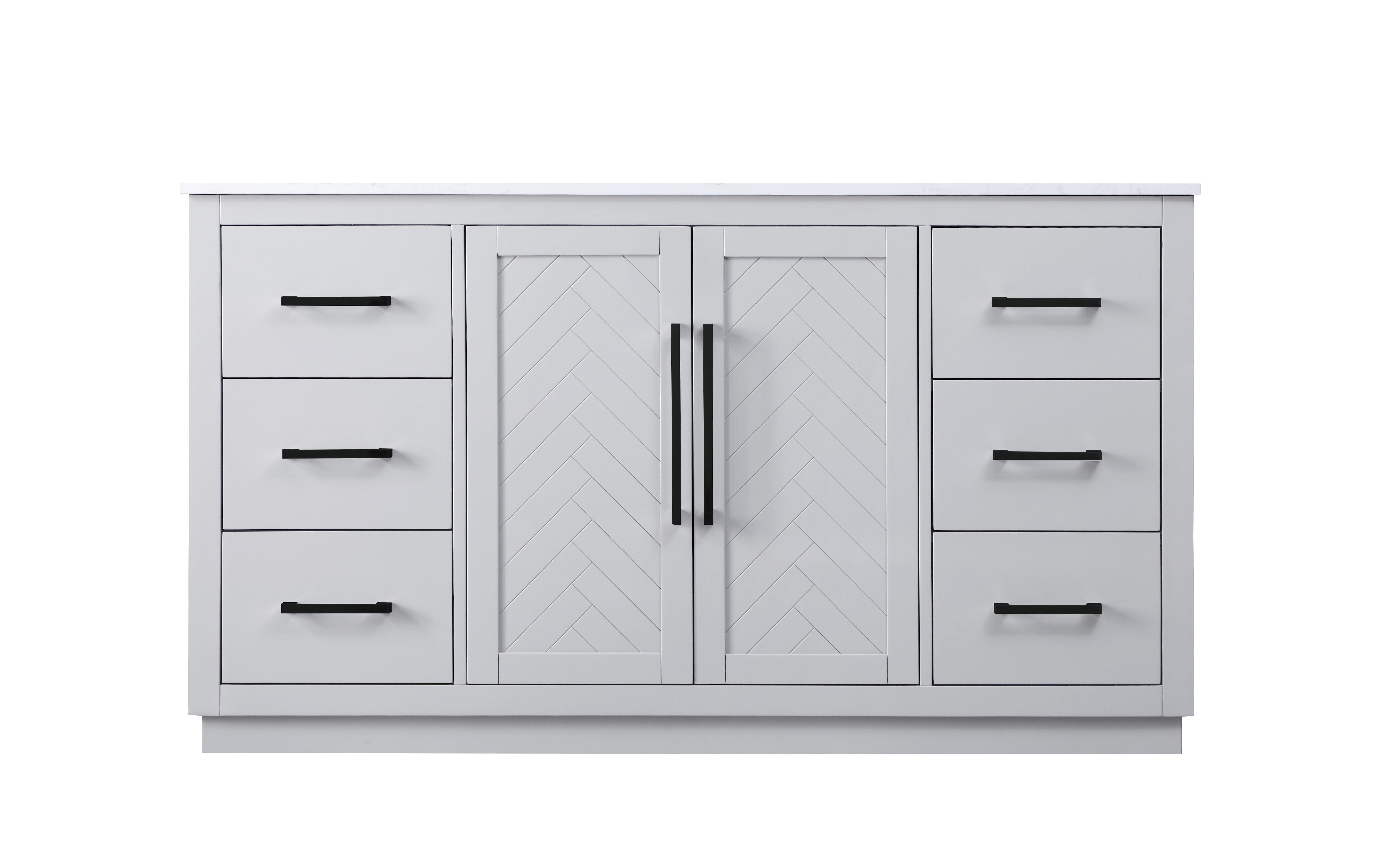 Chase 60" Bathroom Vanity in Grey - Image 5