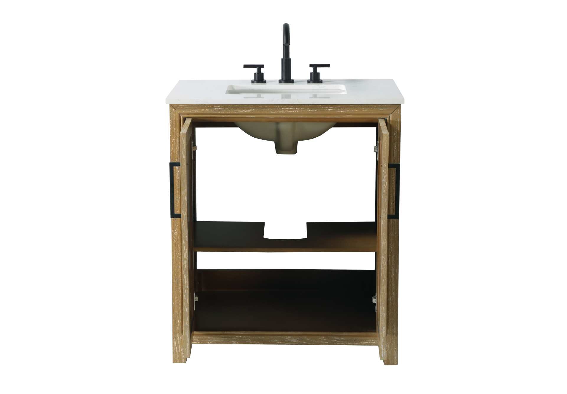 Alina 30" Bathroom Vanity in Linen Oak - Image 3