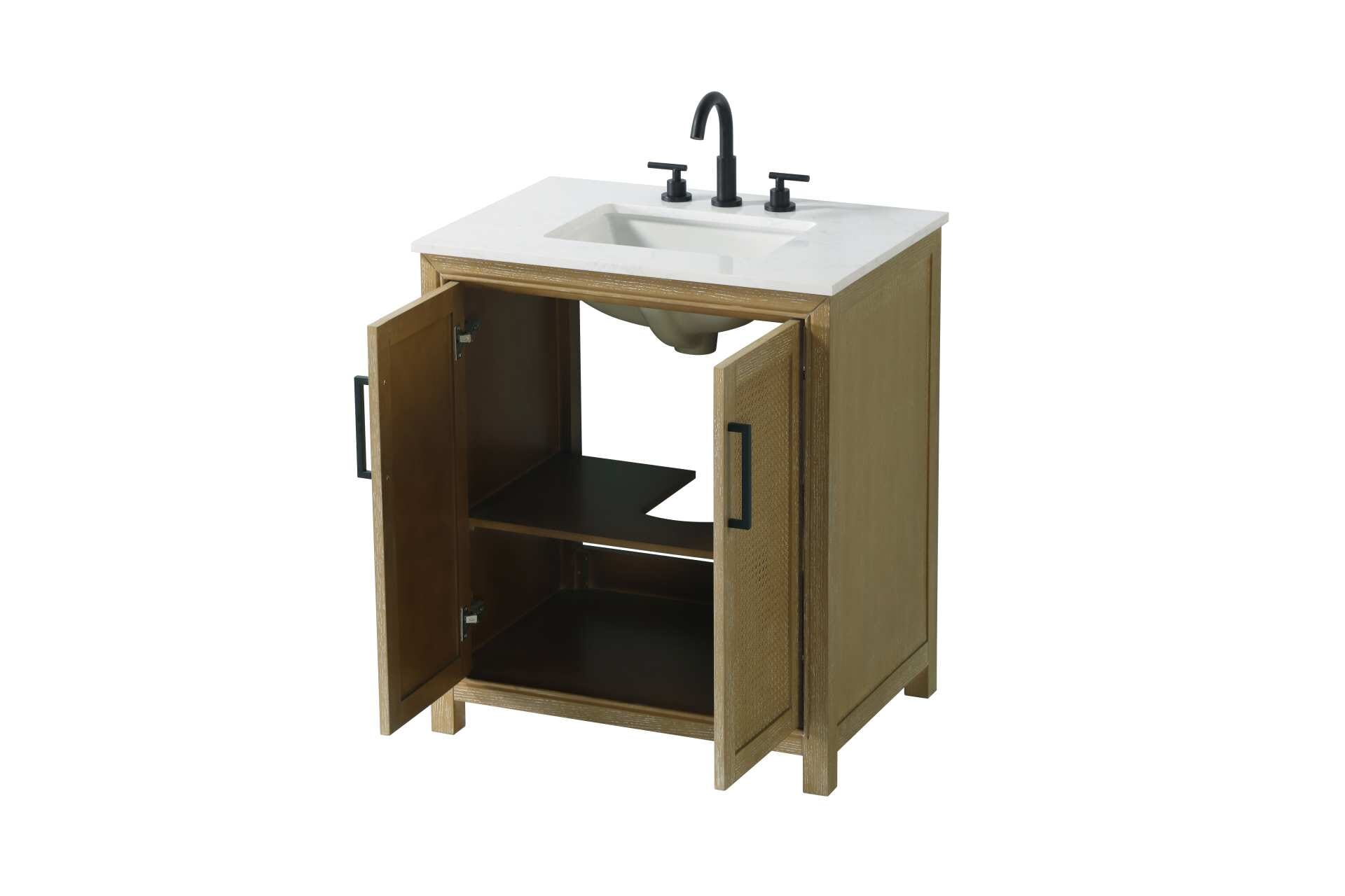 Alina 30" Bathroom Vanity in Linen Oak - Image 4