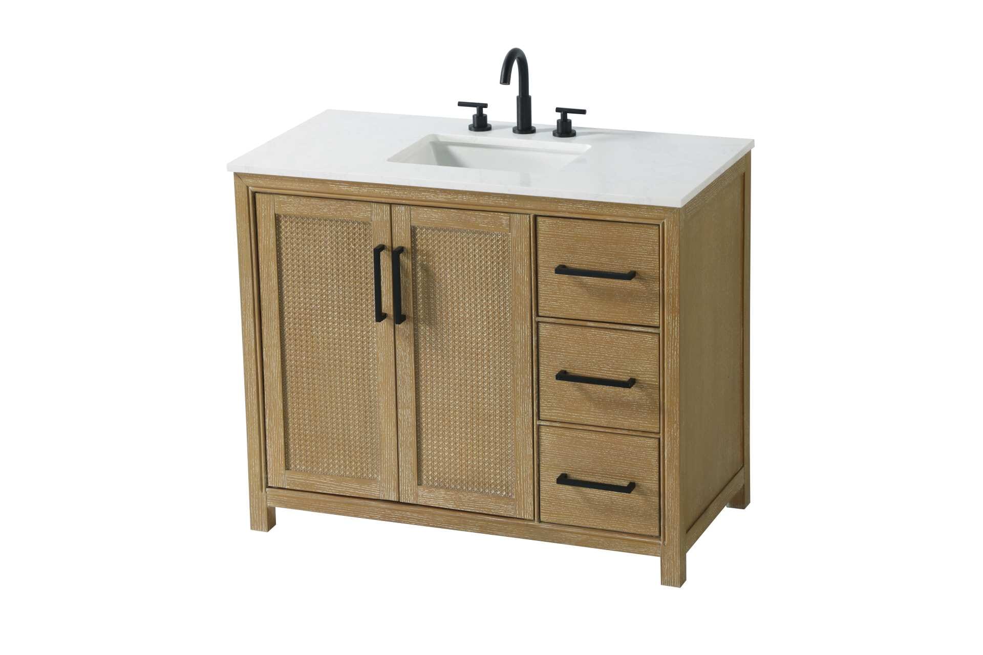 Alina 42" Bathroom Vanity in Linen Oak - Image 2