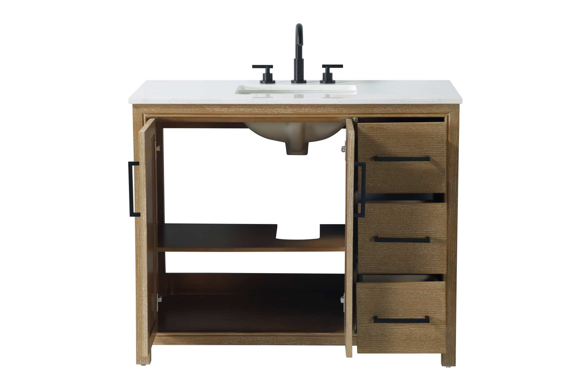 Alina 42" Bathroom Vanity in Linen Oak - Image 3