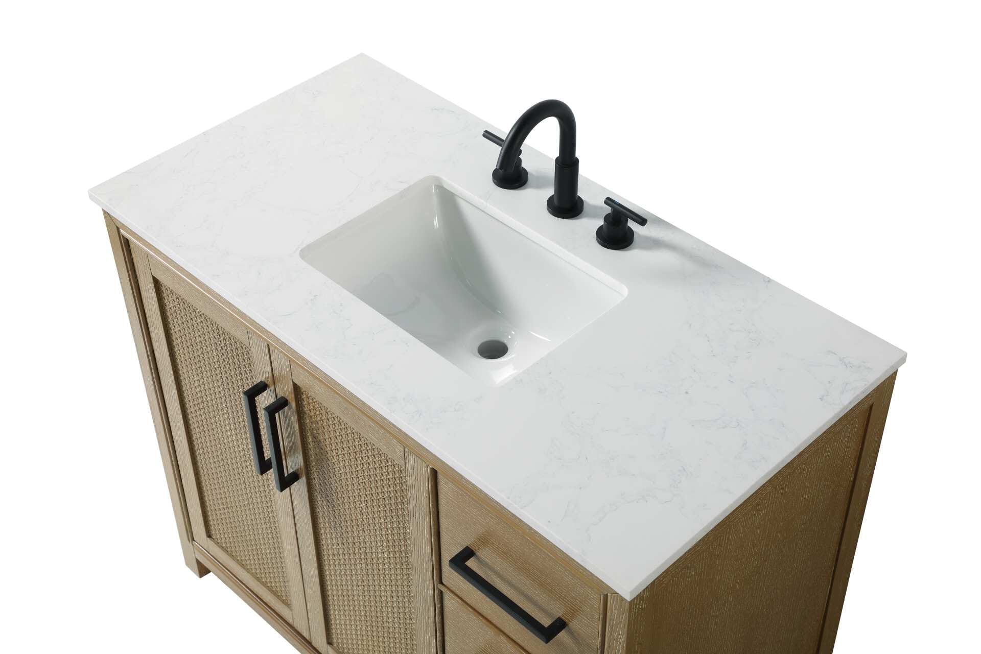 Alina 42" Bathroom Vanity in Linen Oak - Image 5