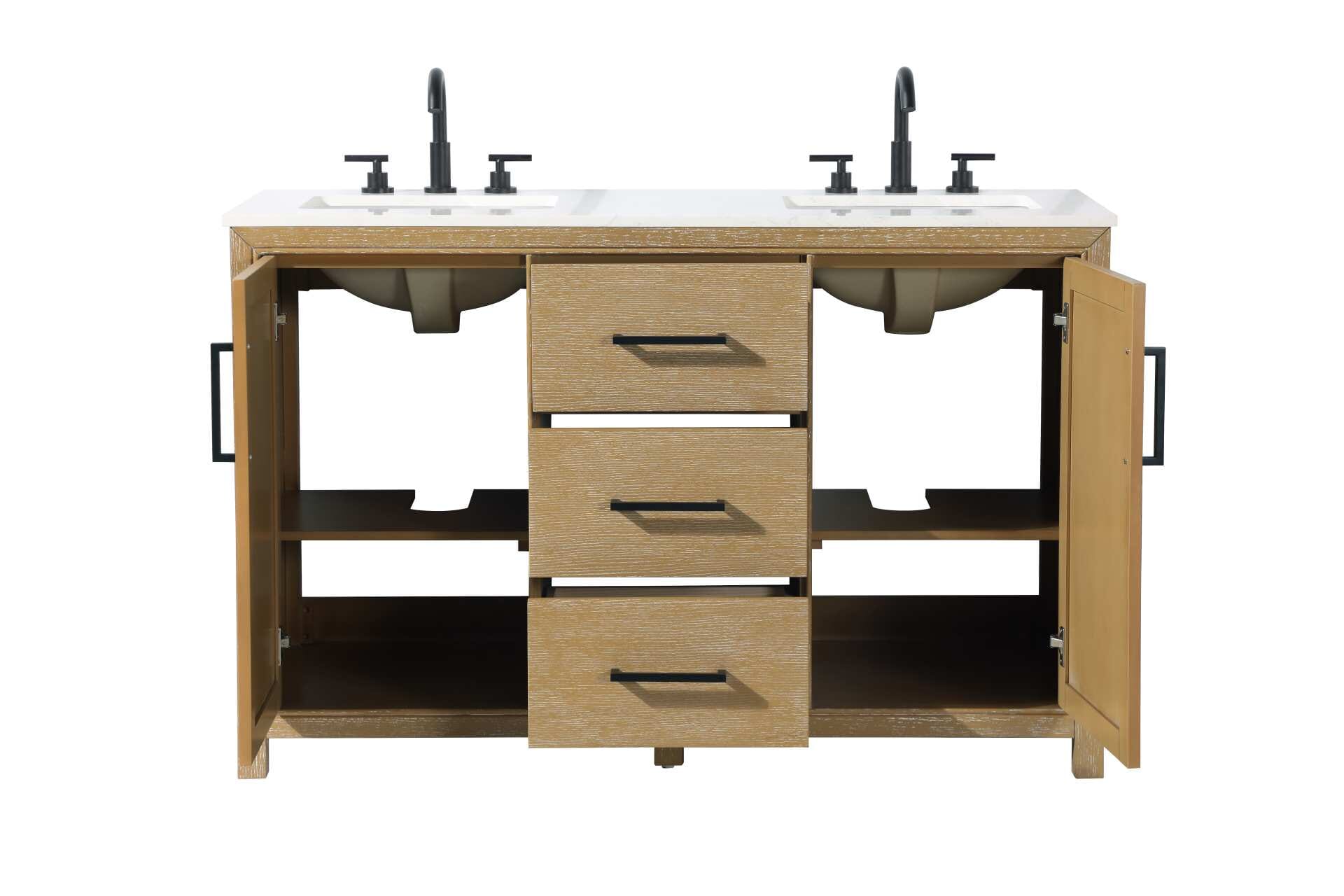 Alina 54" Bathroom Vanity in Linen Oak - Image 3