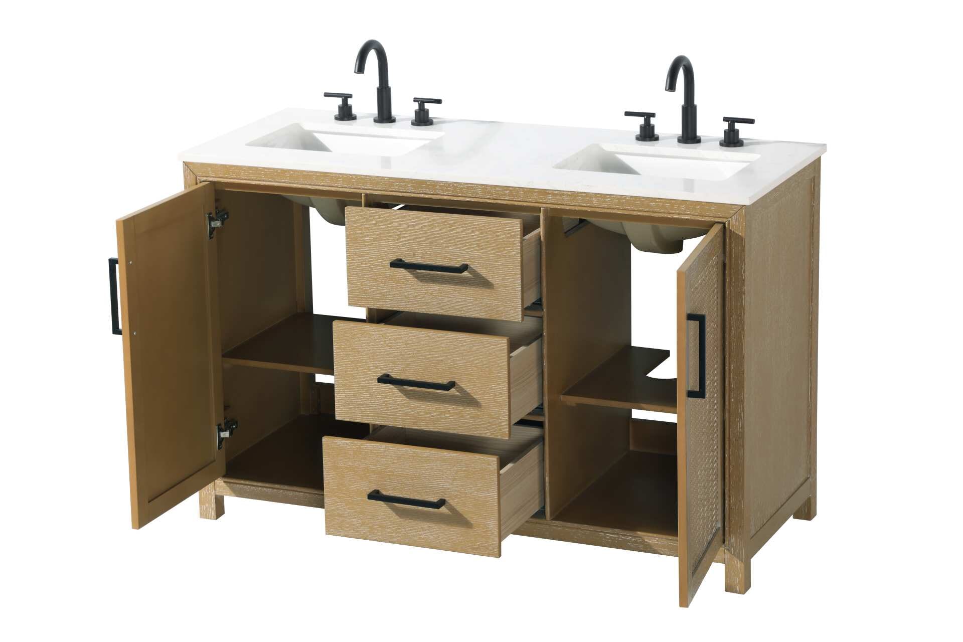 Alina 54" Bathroom Vanity in Linen Oak - Image 4
