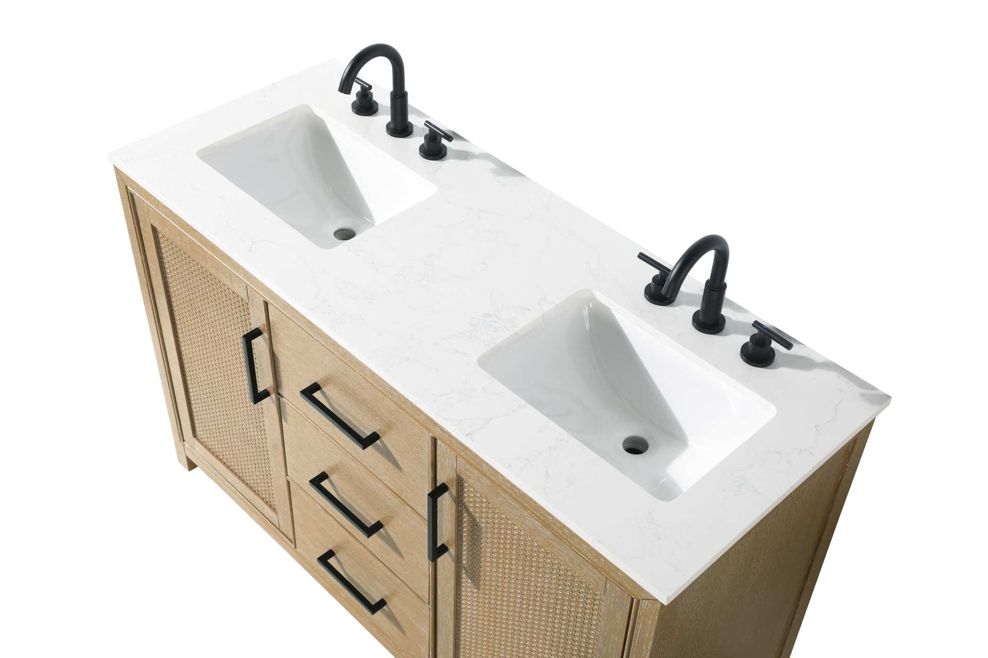 Alina 54" Bathroom Vanity in Linen Oak - Image 5