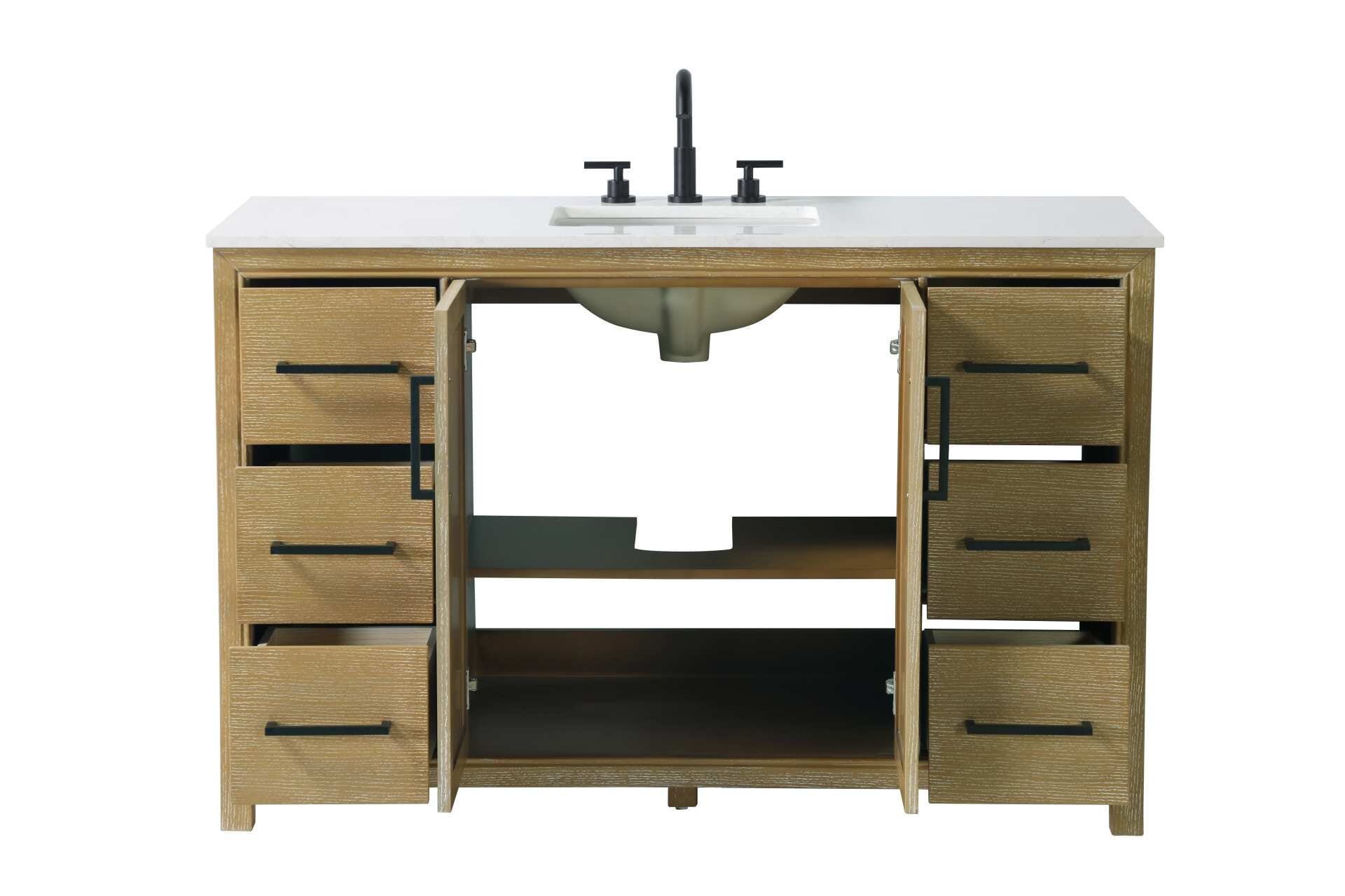 Alina 54" Bathroom Vanity in Linen Oak - Image 3