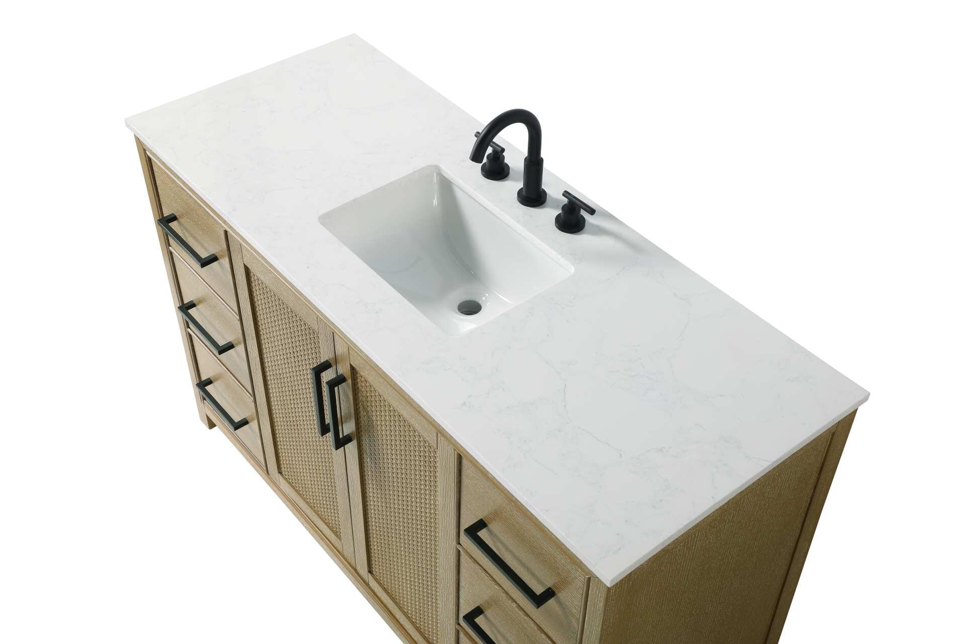 Alina 54" Bathroom Vanity in Linen Oak - Image 5
