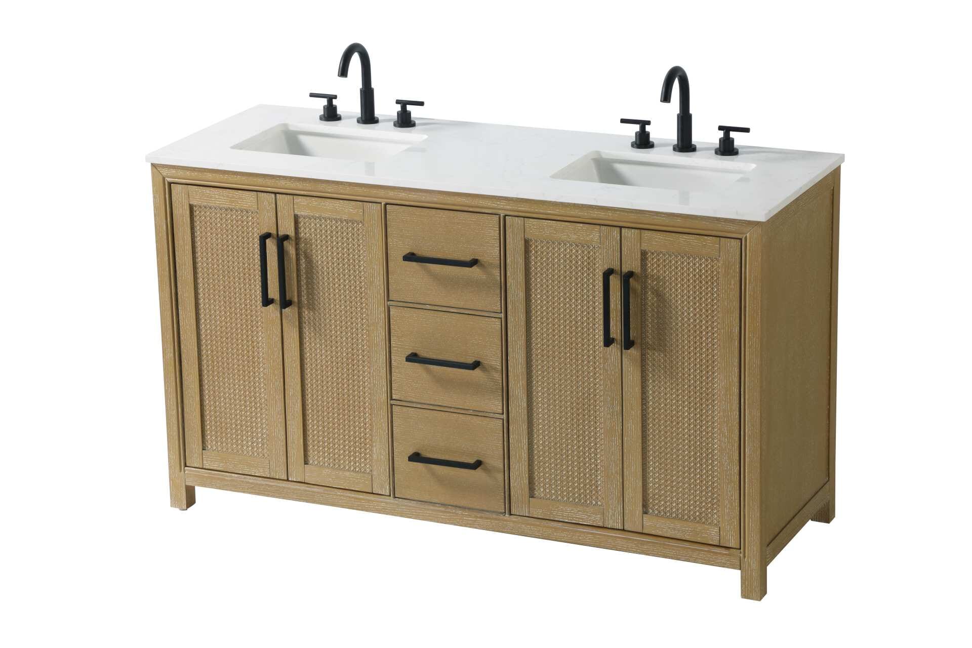 Alina 60" Bathroom Vanity in Linen Oak - Image 2