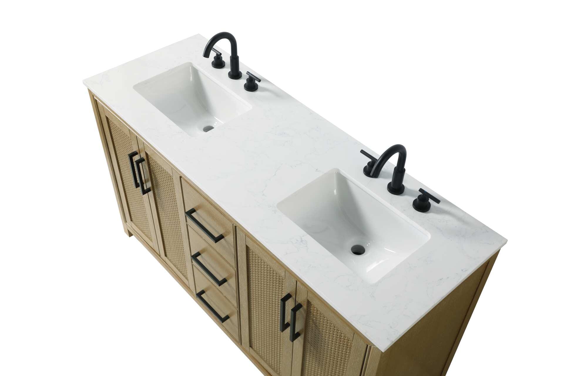 Alina 60" Bathroom Vanity in Linen Oak - Image 5