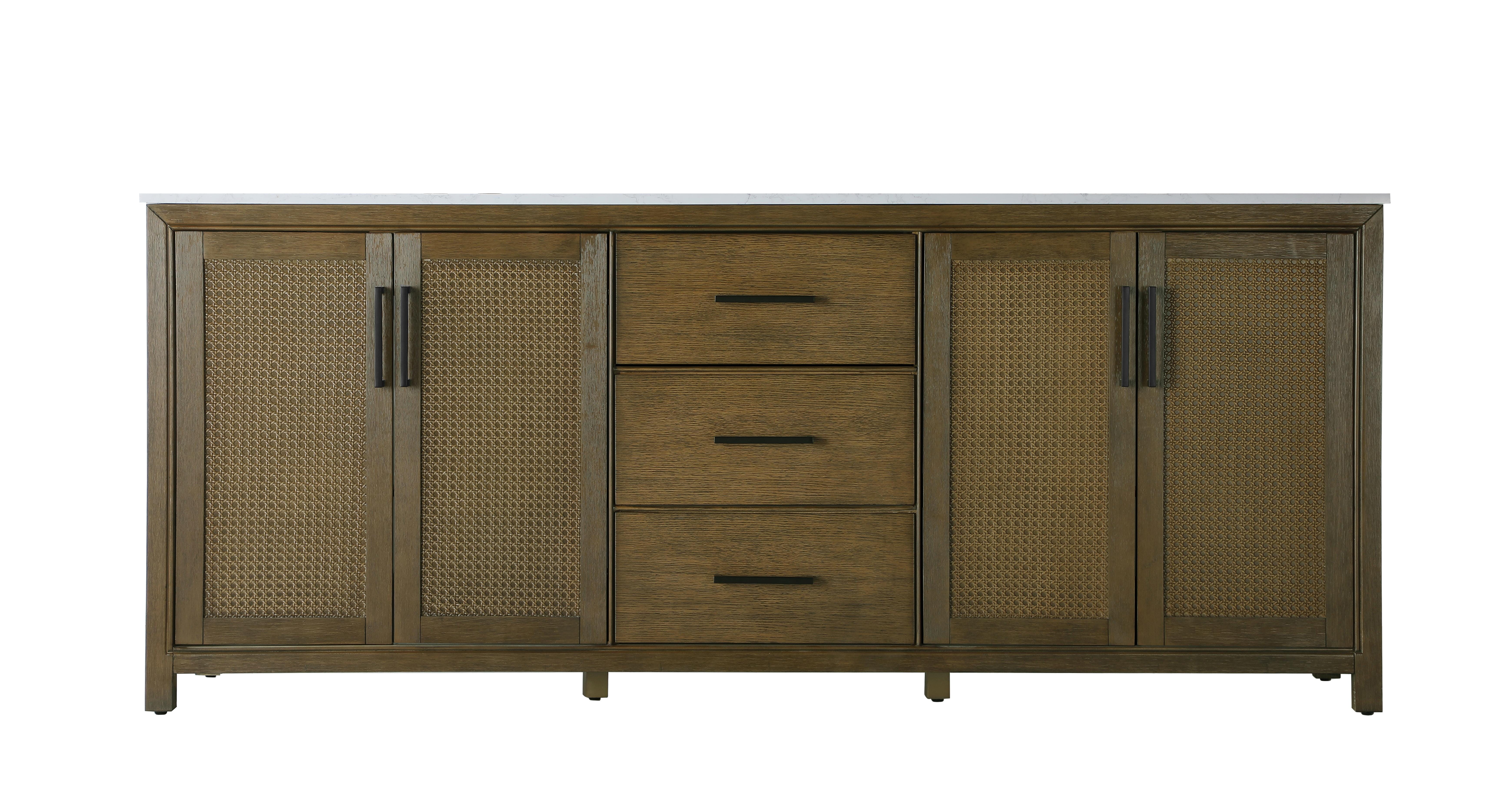 Alina 84" Double Bathroom Vanity in Hazel Oak - Image 5