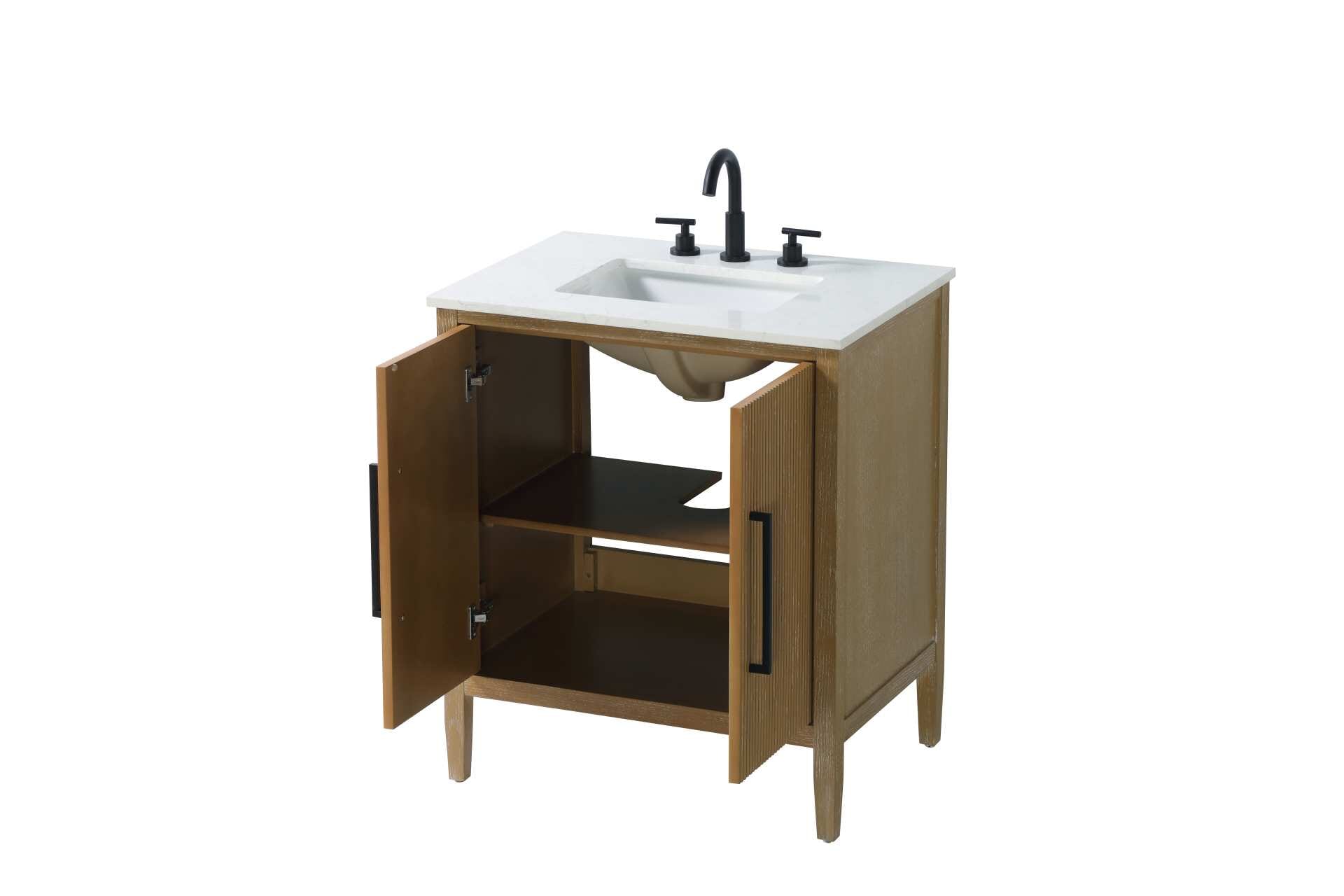 Blakely 30" Bathroom Vanity in Linen Oak - Image 3