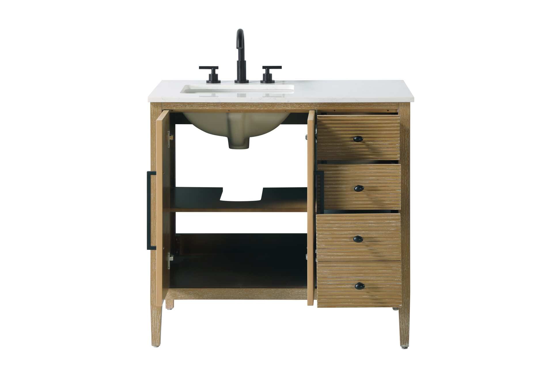 Blakely 36" Bathroom Vanity in Linen Oak - Image 3