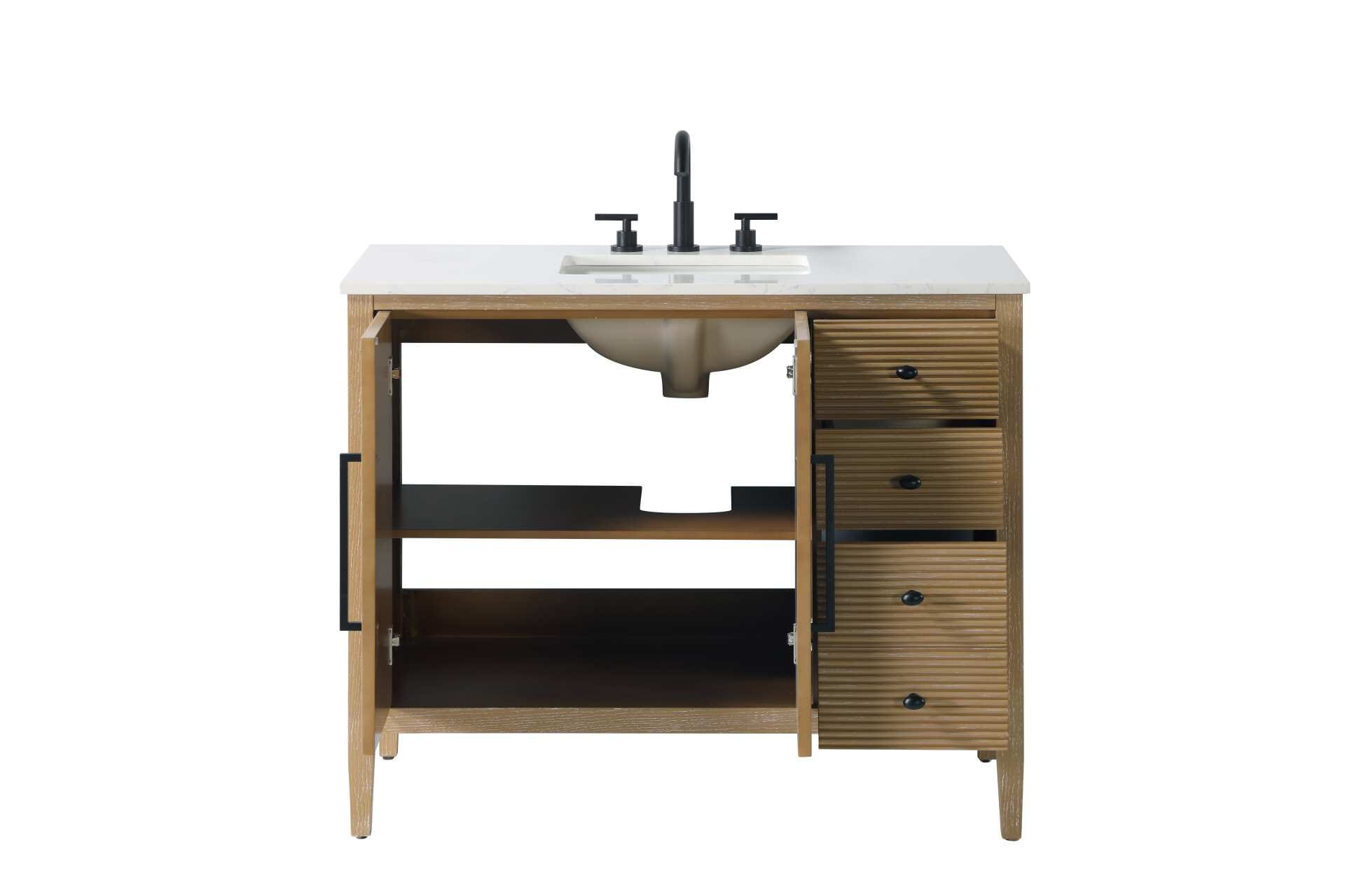 Blakely 42" Bathroom Vanity in Linen Oak - Image 3