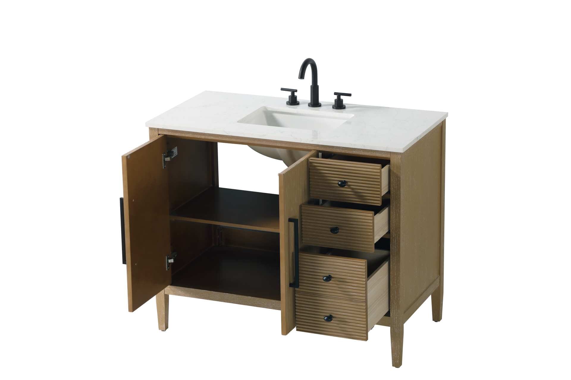 Blakely 42" Bathroom Vanity in Linen Oak - Image 4