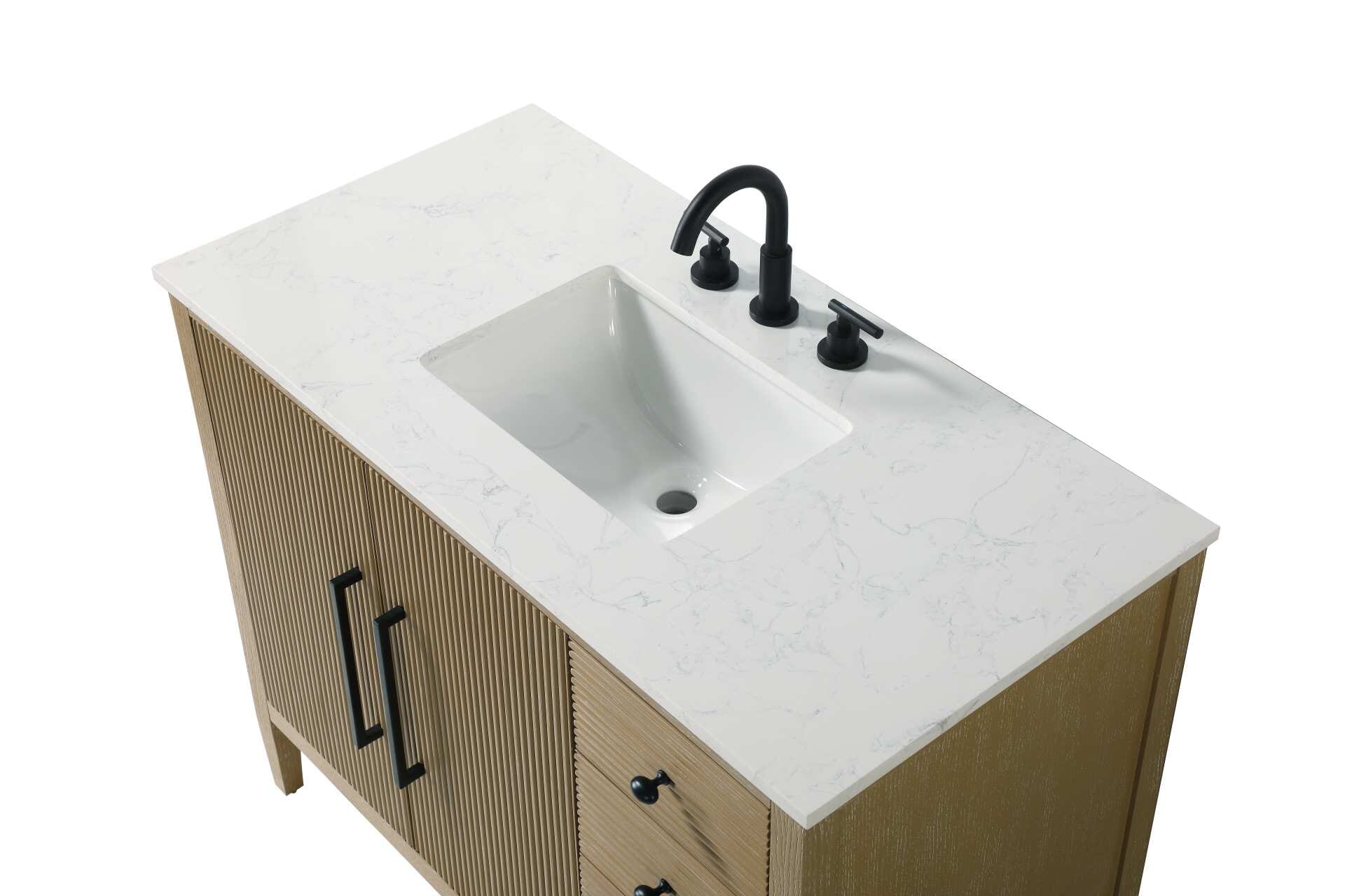 Blakely 42" Bathroom Vanity in Linen Oak - Image 5