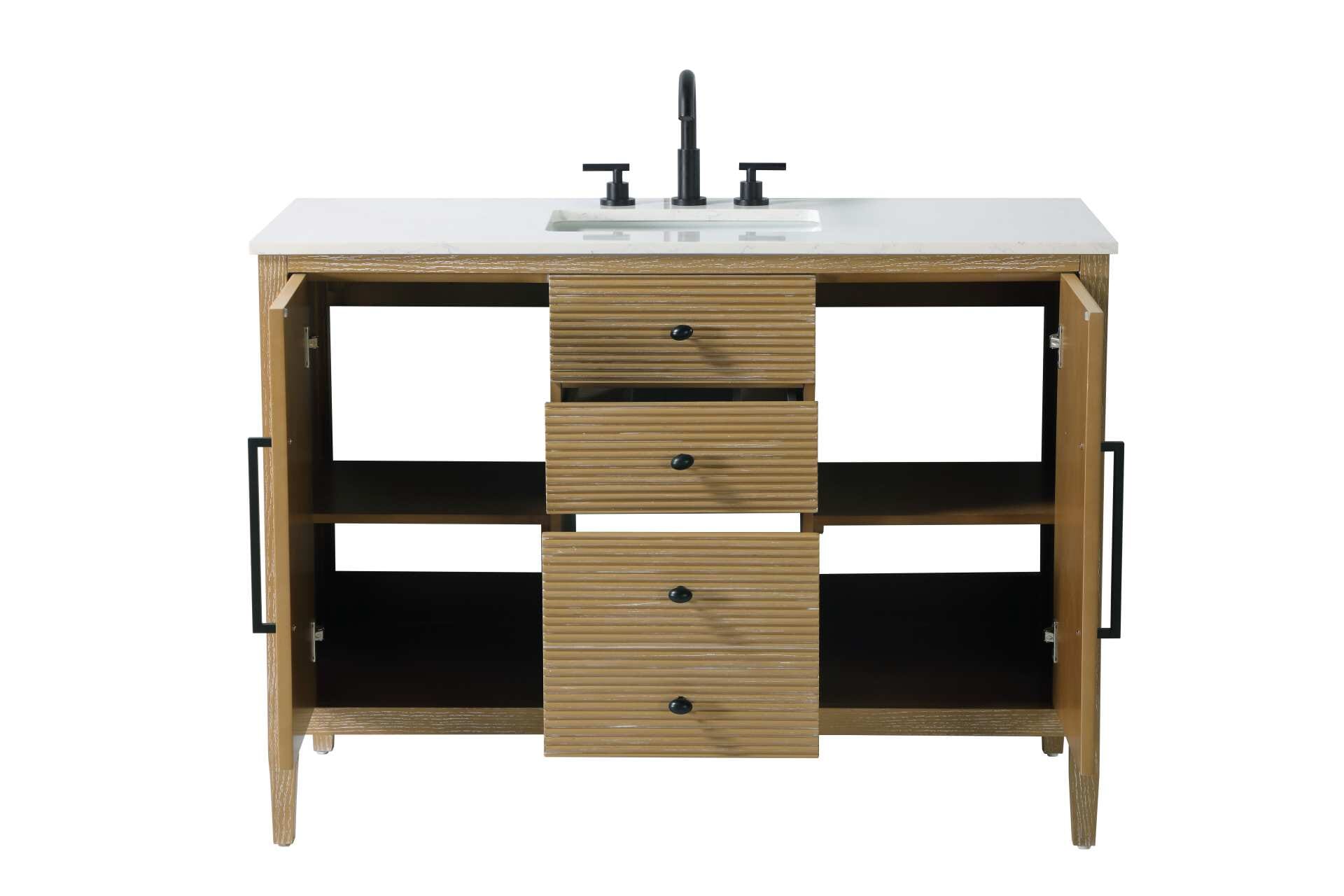 Blakely 48" Bathroom Vanity in Linen Oak - Image 3