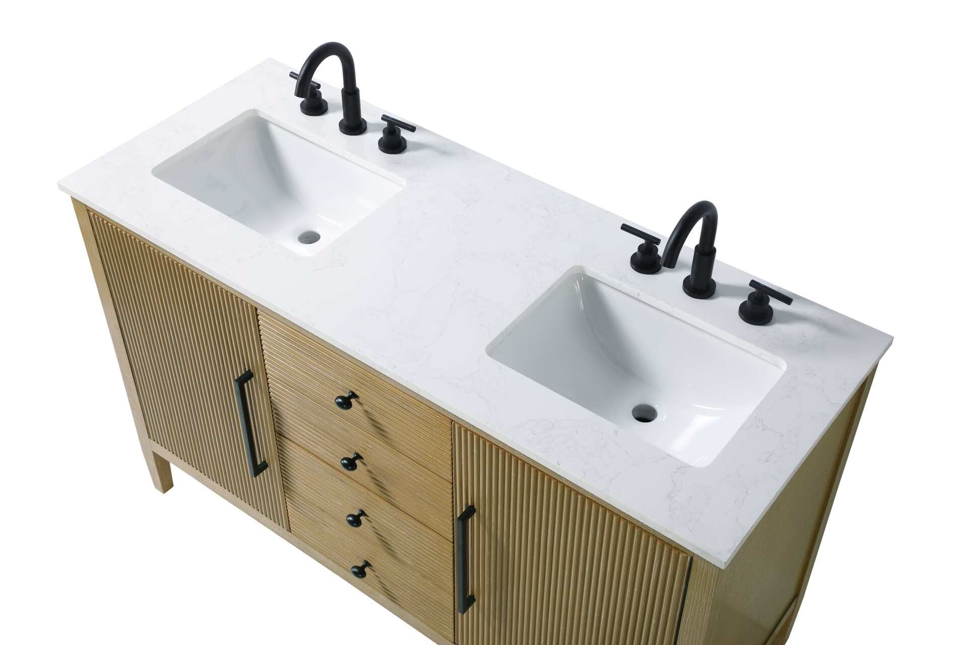 Blakely 54" Bathroom Vanity in Linen Oak - Image 4