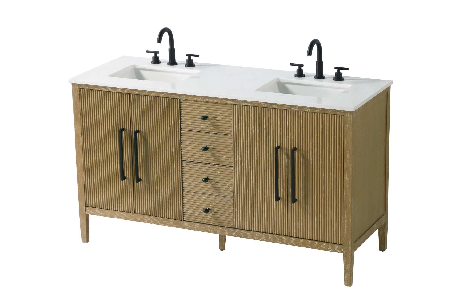Blakely 60" Bathroom Vanity in Linen Oak - Image 2