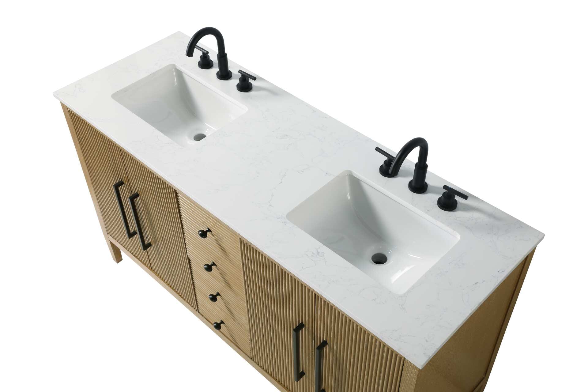 Blakely 60" Bathroom Vanity in Linen Oak - Image 5