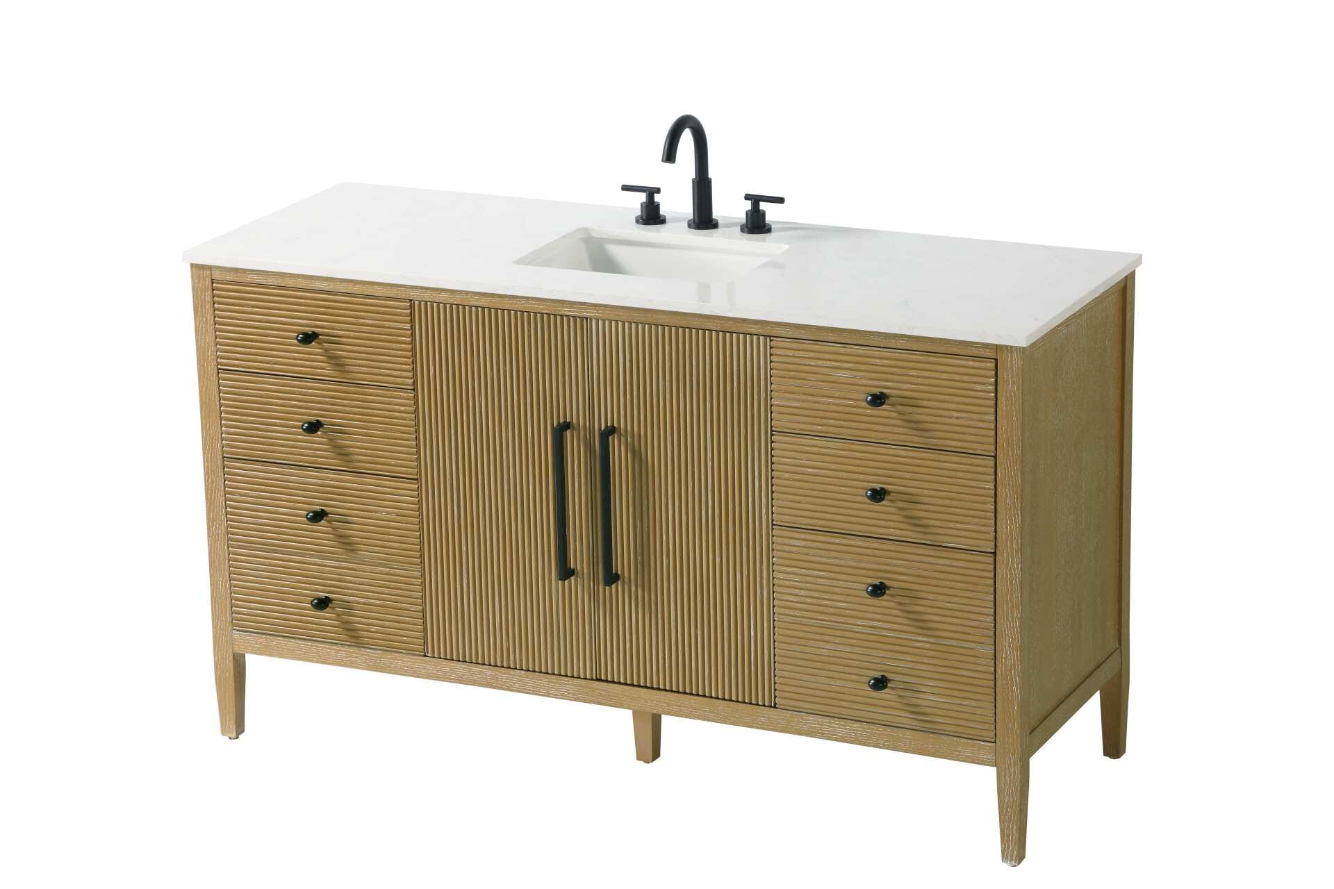 Blakely 60" Bathroom Vanity in Linen Oak - Image 2