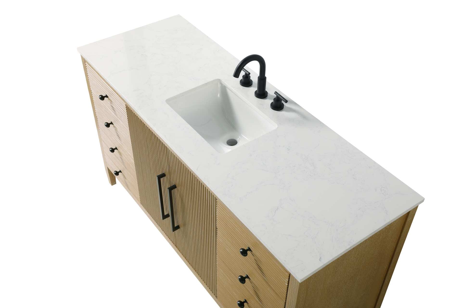 Blakely 60" Bathroom Vanity in Linen Oak - Image 5