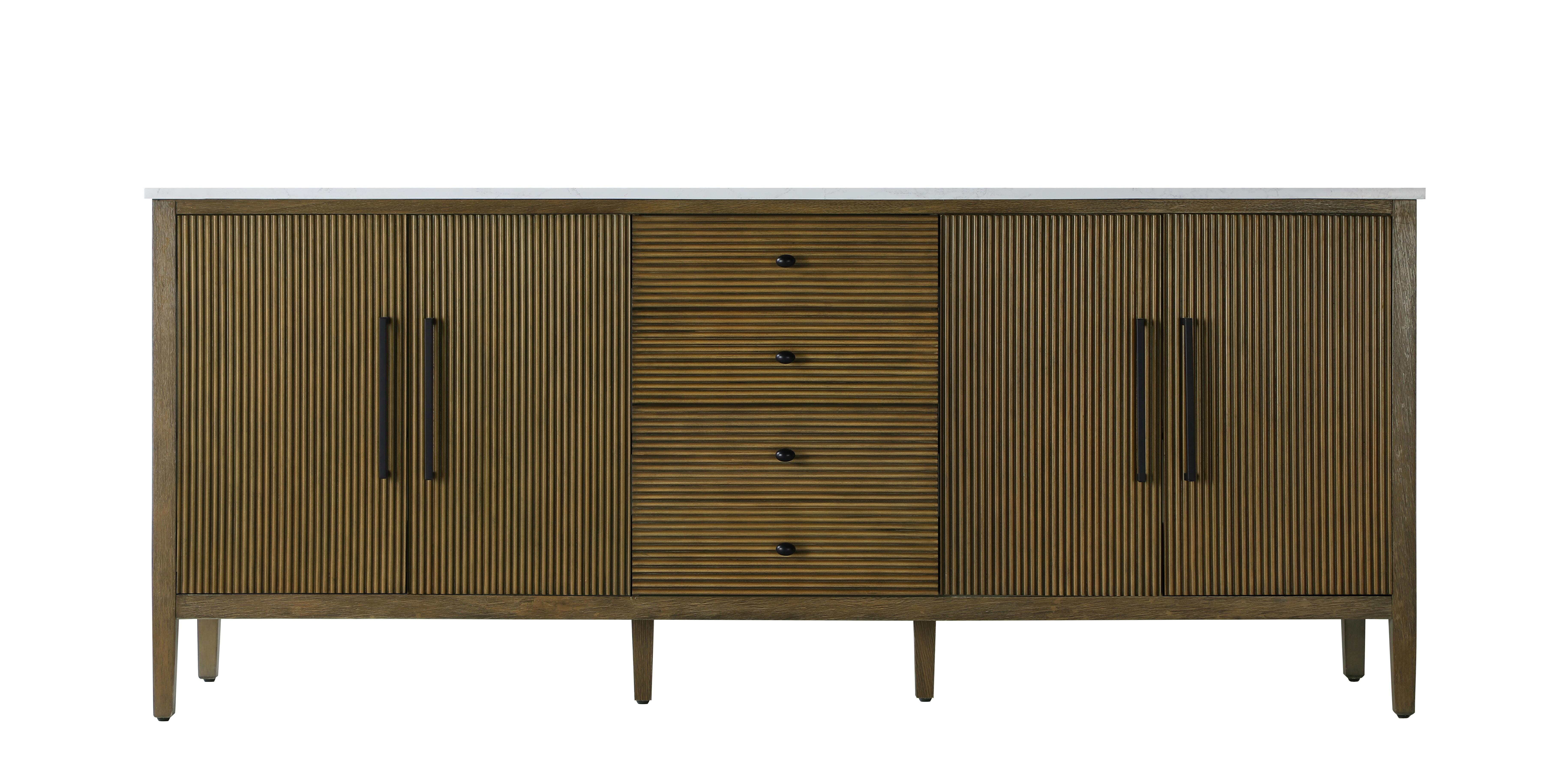 Blakely 84" Double Vanity in Hazel Oak - Image 5