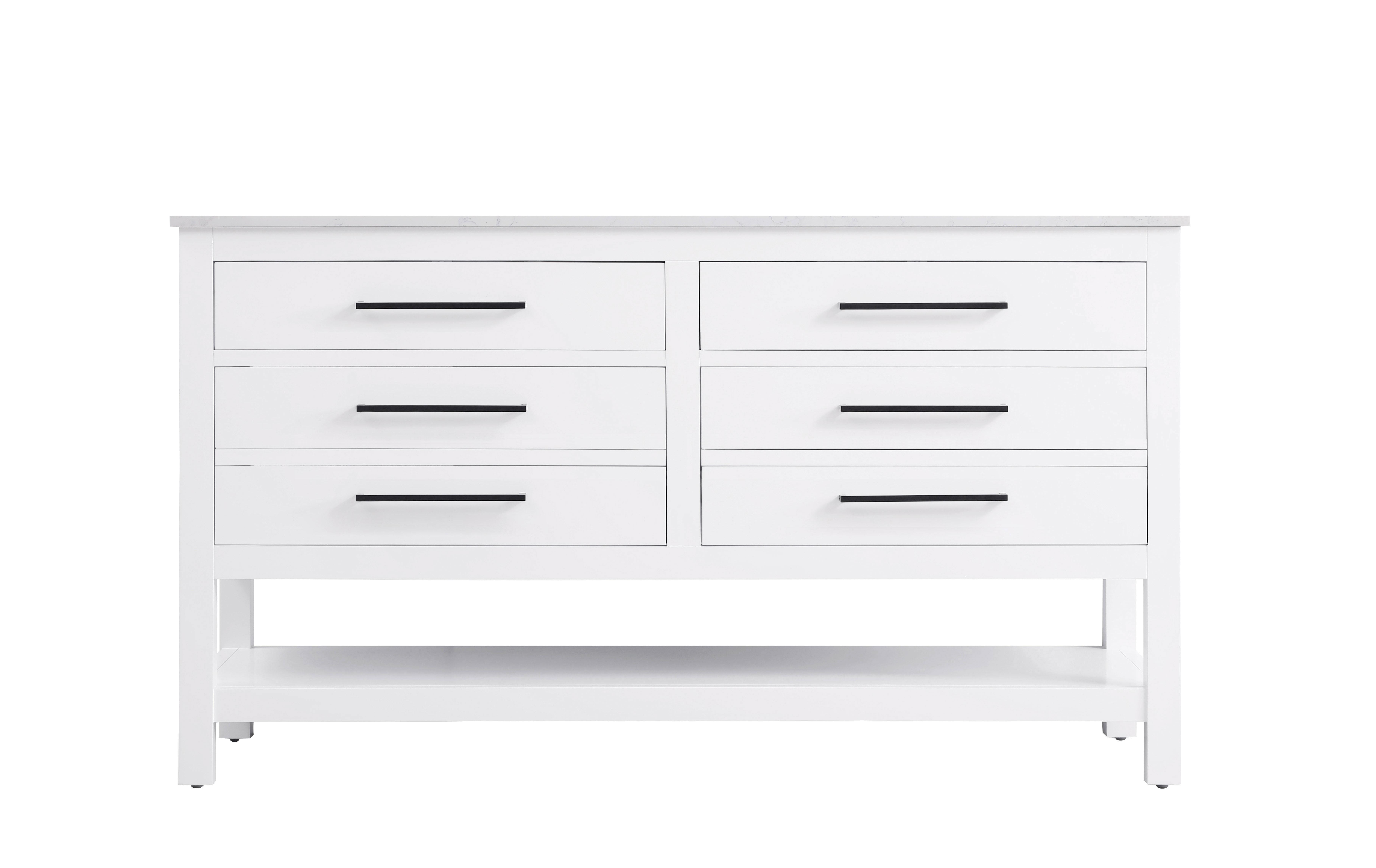 Karson 60" Bathroom Vanity in White - Image 5