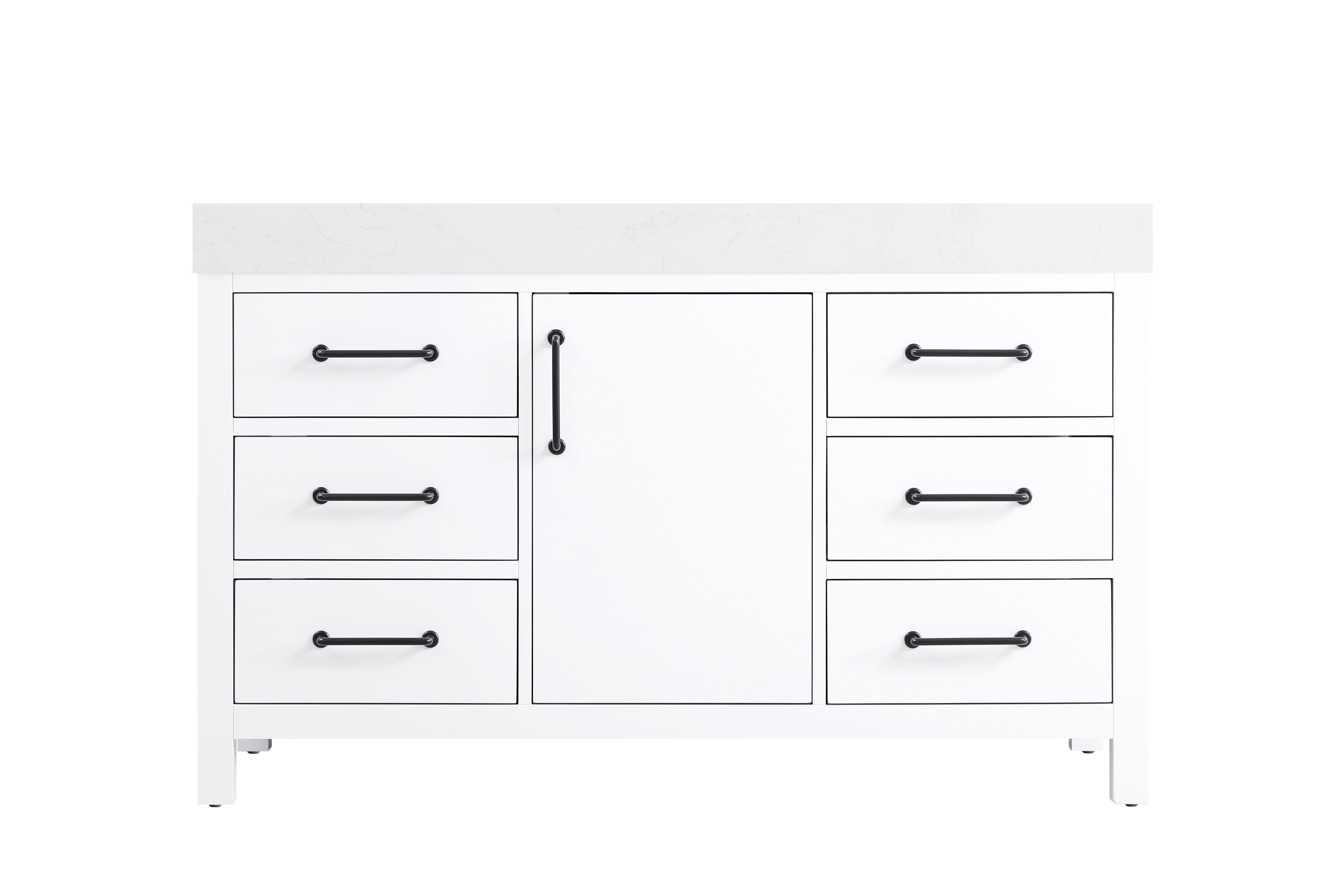 Nathan 54" Bathroom Vanity in White - Image 5