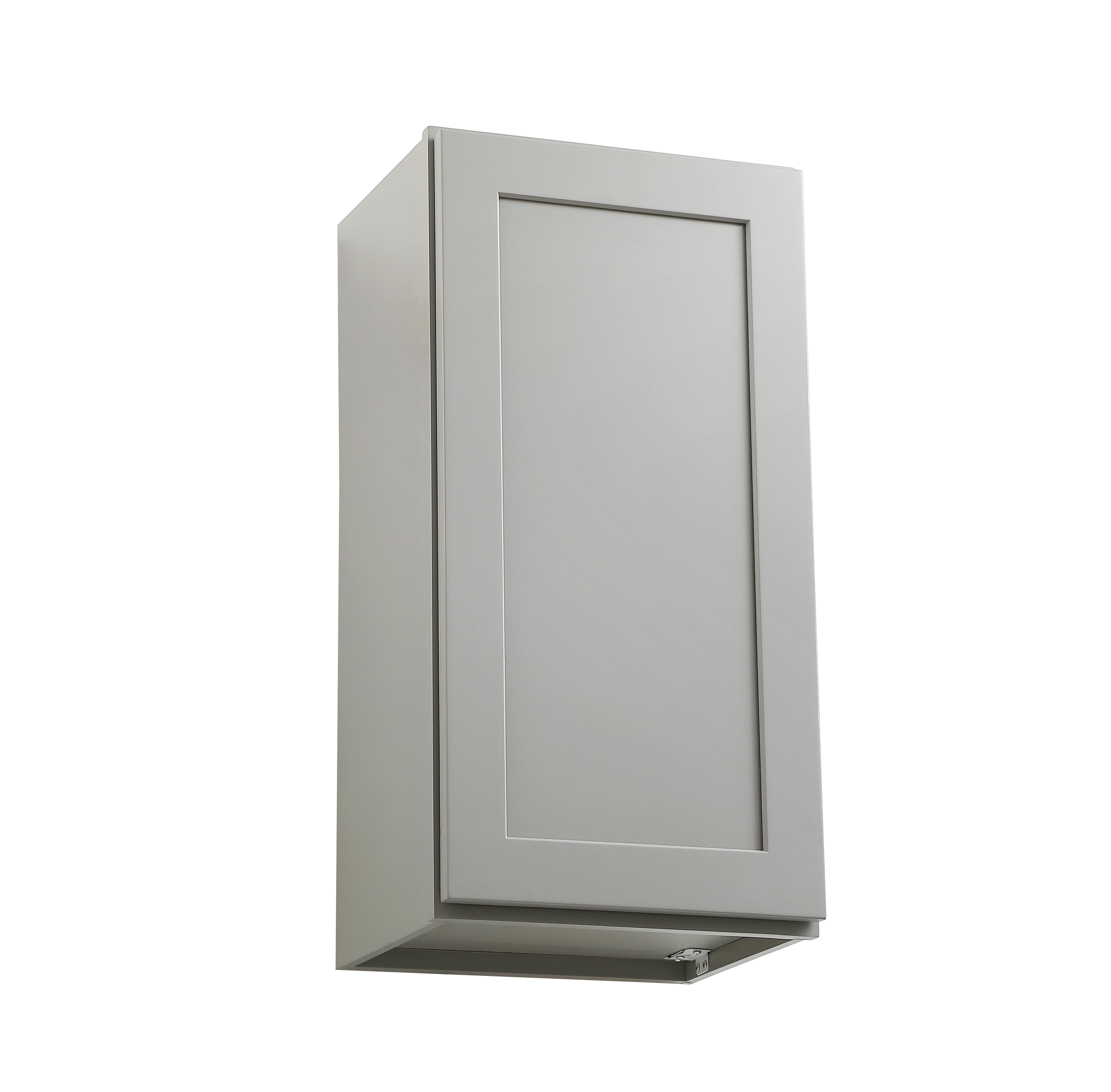 Installation Manual
Specification Sheet
Dimensions
Length: 15"
Width: 12"
Height: 30"
Specifications
Assembly Required: Yes
Distressed Finish: No
Finish (Color): Grey
Rubberwood and Plywood
Product Shape: Rectangle
Product Type: Kitchen Wall Cabinet
Product Warranty: 1 year limited
Weight: 25.3
Wire Included: No
Wood Type: Rubberwood
Shipment type: Small Parcel
Drawers
Drawers Included: No
Shelves
Number of Shelves: 2 - alternate view