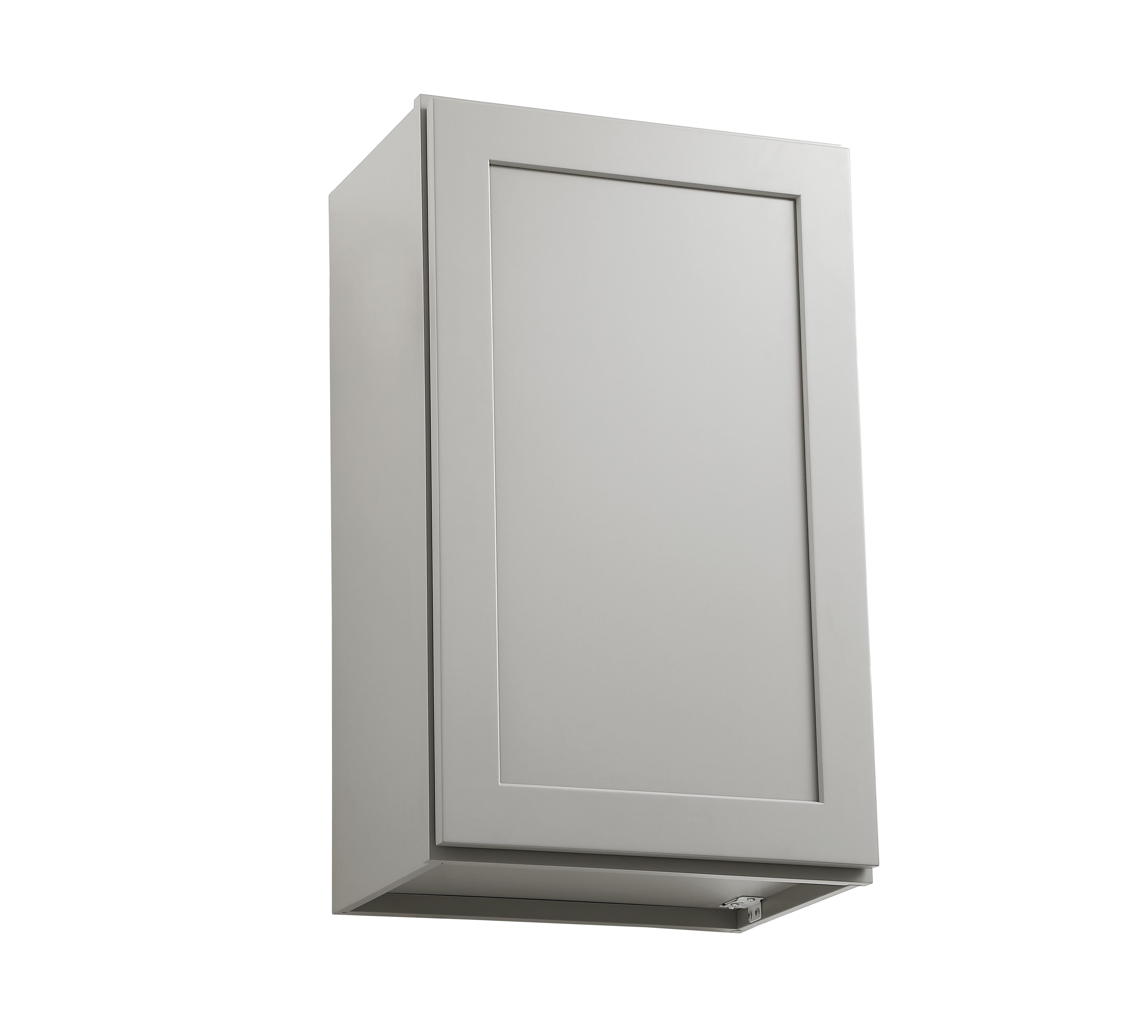 Installation Manual
Specification Sheet
Dimensions
Length: 18"
Width: 12"
Height: 30"
Specifications
Assembly Required: Yes
Distressed Finish: No
Finish (Color): Grey
Rubberwood and Plywood
Product Shape: Rectangle
Product Type: Kitchen Wall Cabinet
Product Warranty: 1 year limited
Weight: 28.3
Wire Included: No
Wood Type: Rubberwood
Shipment type: Small Parcel
Drawers
Drawers Included: No
Shelves
Number of Shelves: 2 - alternate view