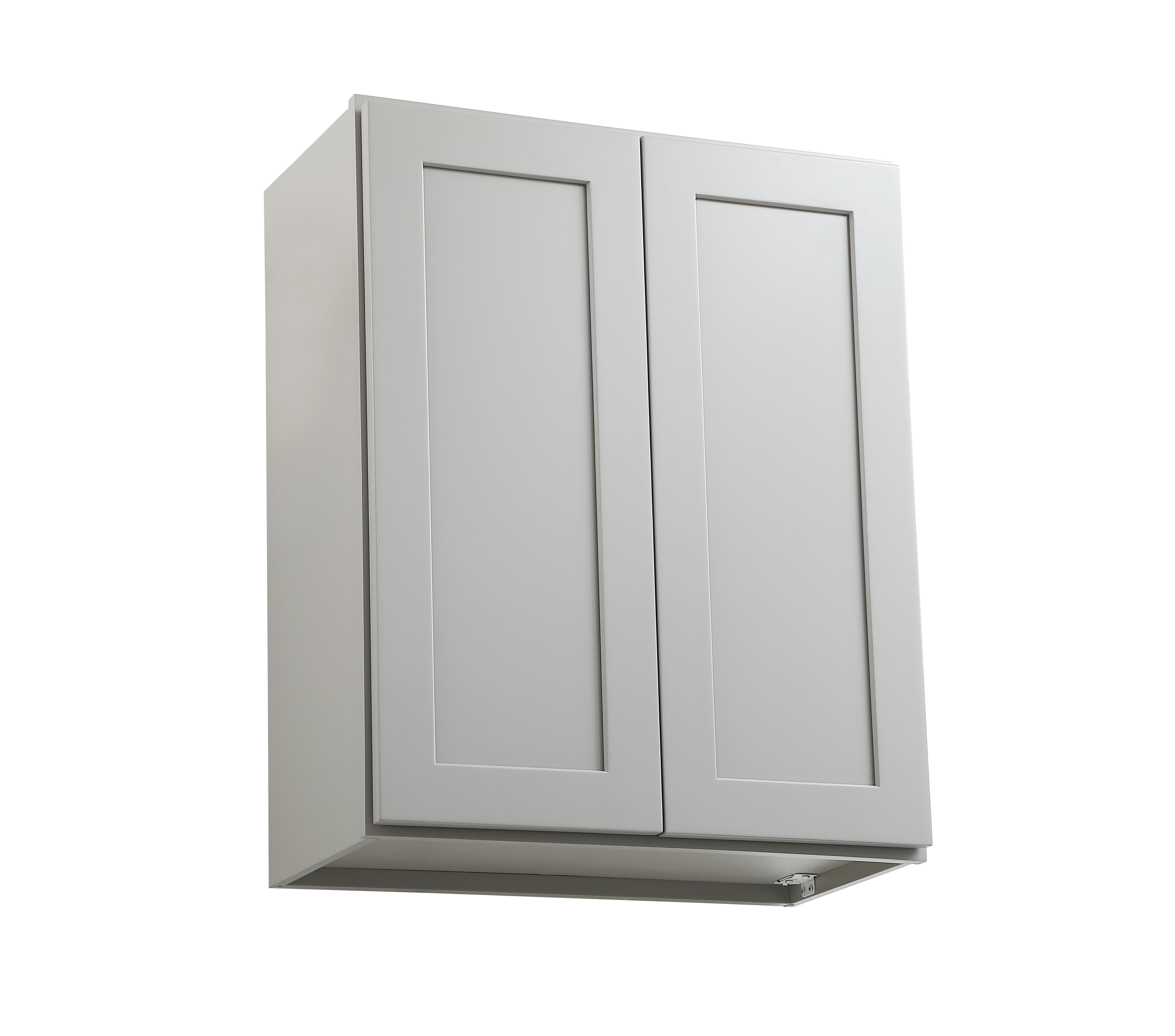 Installation Manual
Specification Sheet
Dimensions
Length: 24"
Width: 12"
Height: 30"
Specifications
Assembly Required: Yes
Distressed Finish: No
Finish (Color): Grey
Rubberwood and Plywood
Product Shape: Rectangle
Product Type: Kitchen Wall Cabinet
Product Warranty: 1 year limited
Weight: 36.4
Wire Included: No
Wood Type: Rubberwood
Shipment type: Small Parcel
Drawers
Drawers Included: No
Shelves
Number of Shelves: 2 - alternate view