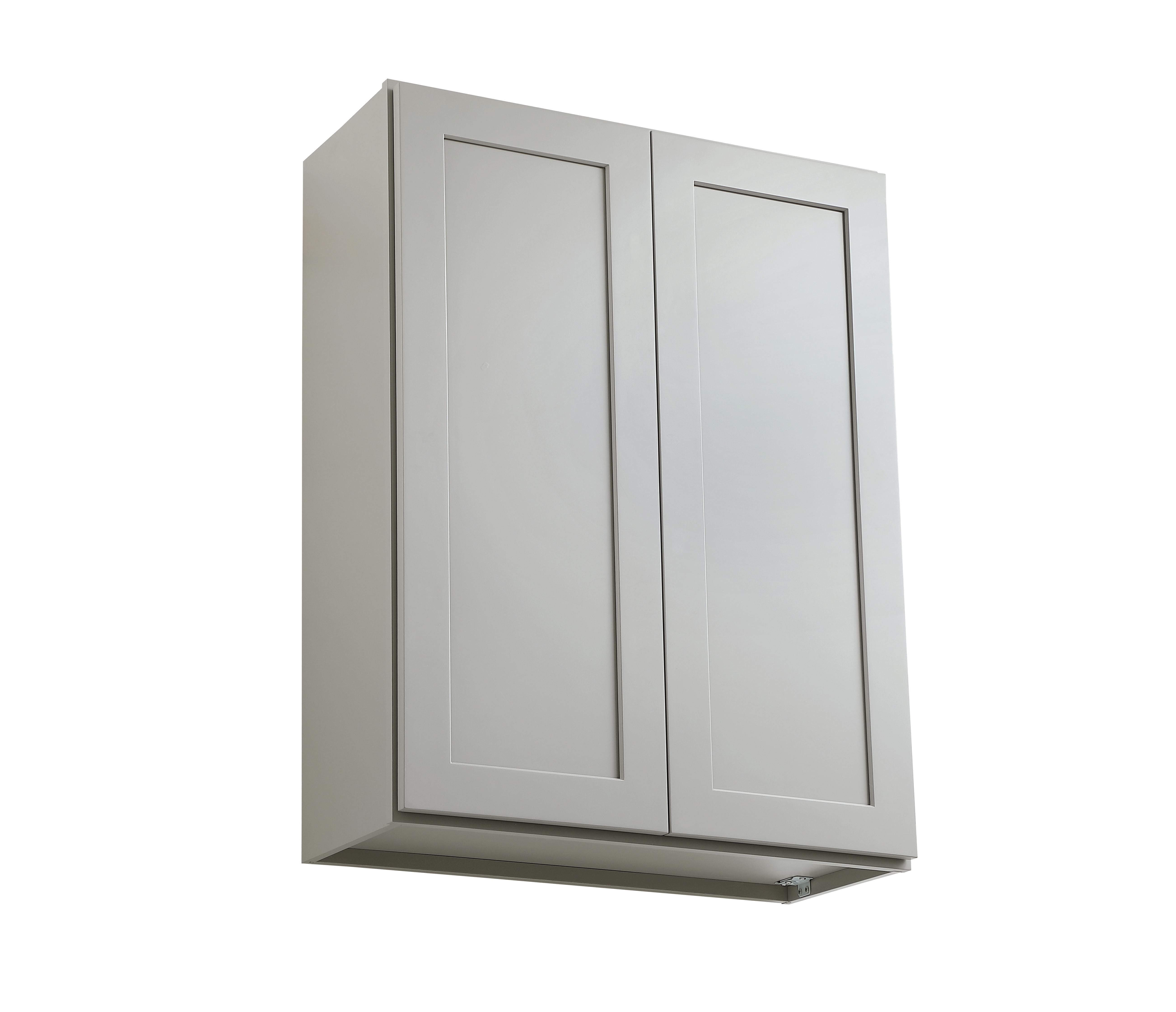 Installation Manual
Specification Sheet
Dimensions
Length: 27"
Width: 12"
Height: 36"
Specifications
Assembly Required: Yes
Distressed Finish: No
Finish (Color): Grey
Rubberwood and Plywood
Product Shape: Rectangle
Product Type: Kitchen Wall Cabinet
Product Warranty: 1 year limited
Weight: 43
Wire Included: No
Wood Type: Rubberwood
Shipment type: Small Parcel
Drawers
Drawers Included: No
Shelves
Number of Shelves: 2 - alternate view