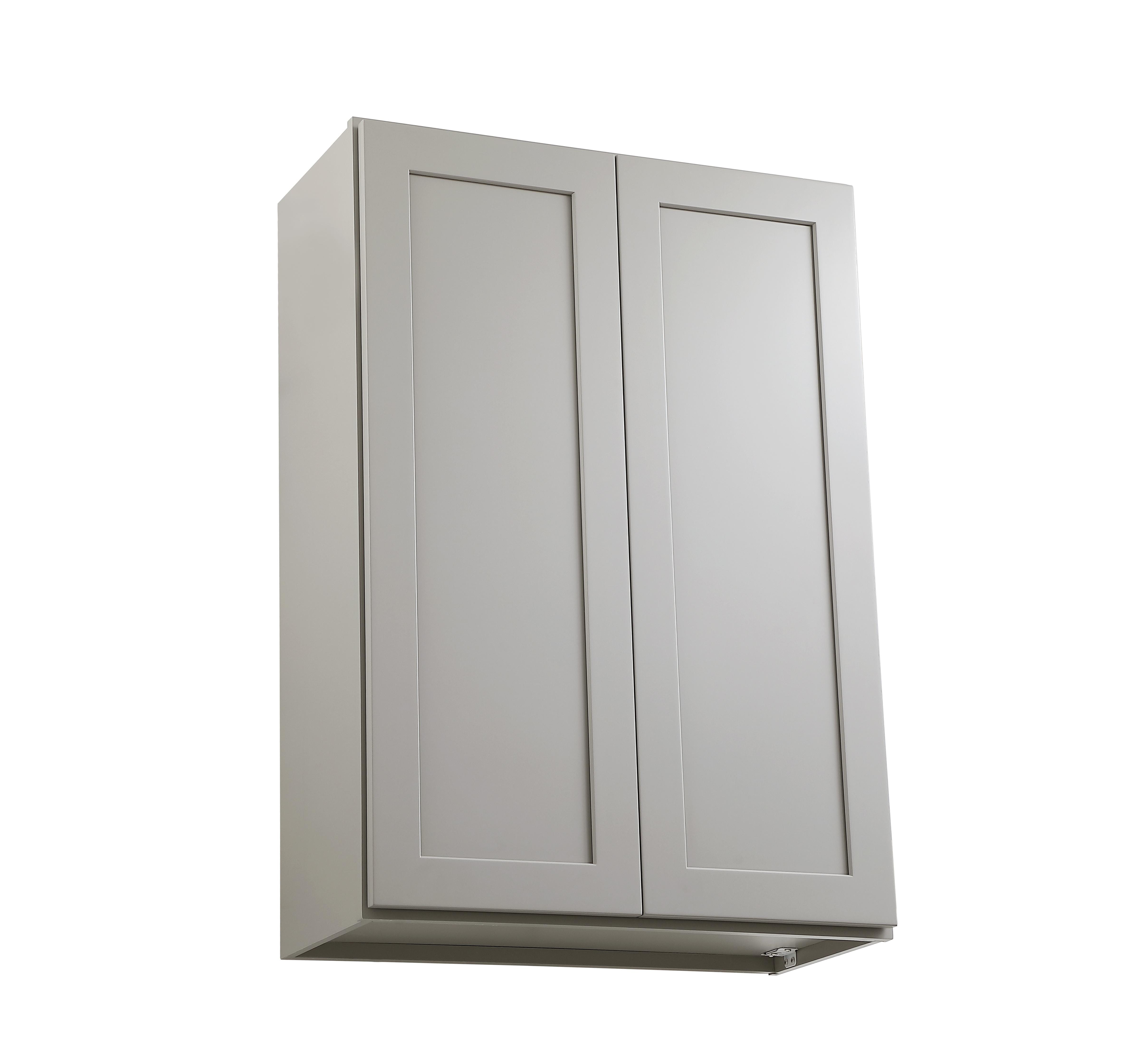 Installation Manual
Specification Sheet
Dimensions
Length: 27"
Width: 12"
Height: 39"
Specifications
Assembly Required: Yes
Distressed Finish: No
Finish (Color): Grey
Rubberwood and Plywood
Product Shape: Rectangle
Product Type: Kitchen Wall Cabinet
Product Warranty: 1 year limited
Weight: 45.7
Wire Included: No
Wood Type: Rubberwood
Shipment type: Small Parcel
Drawers
Drawers Included: No
Shelves
Number of Shelves: 2 - alternate view